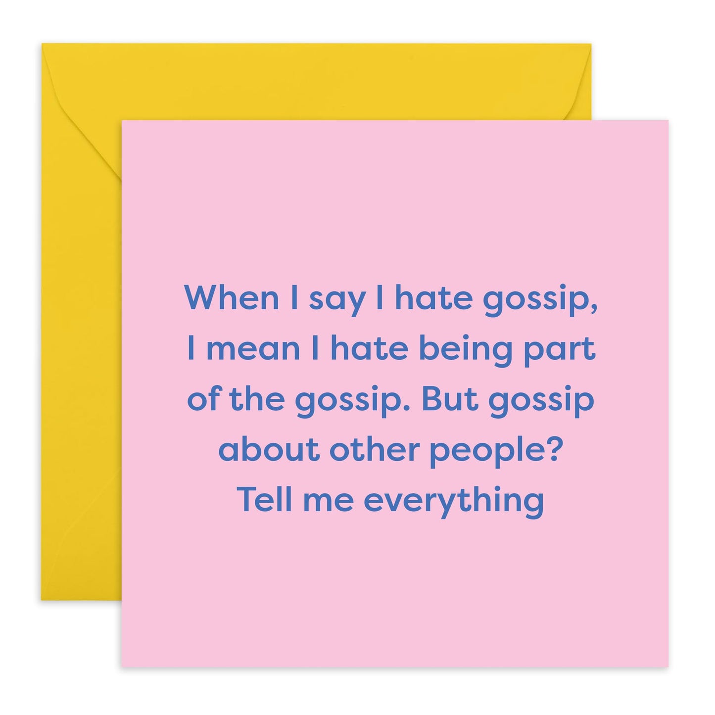 Quirky Greeting Card - 'LOVE THE GOSSIP' - Perfect for Friends, Best Friends, Sisters, Colleagues, and Gossip Lovers - Ideal for Adding Humor to Any Occasion - Comes With Stickers By Central 23