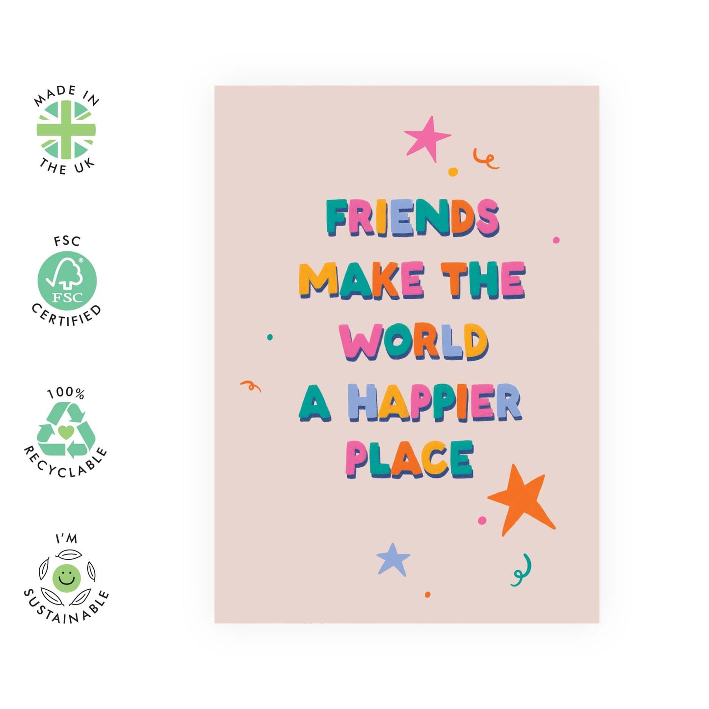 Friendship Birthday Cards For Women - Happier Place - Best Friend Birthday Card - Greeting Card For Bff Work Bestie Colleague - Female Birthday Cards For Her - Comes With Stickers - By Central 23