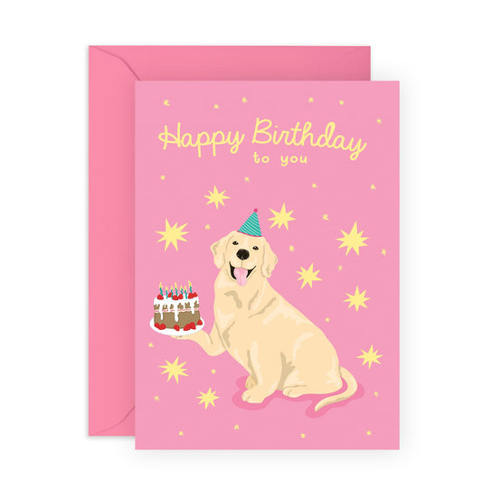 Fur Baby Birthday Card - Happy Birthday Labrador Dog - Dog Birthday Cards For Pet Owners - Dog Mum Fur Dad - Puppy - Paw - Gifts For Men Women Him Her - Comes With Stickers - By Central 23