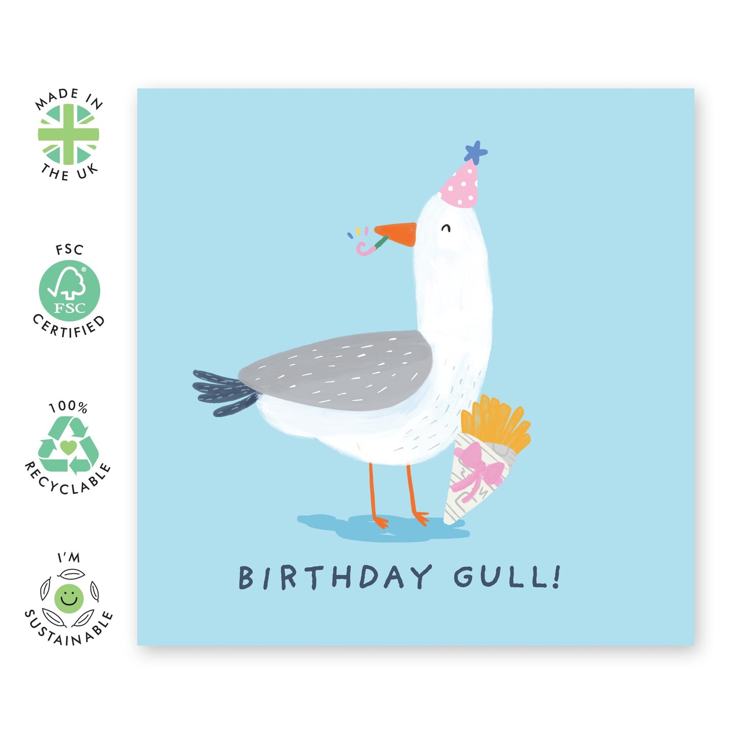 Birthday Card For Him Her - Birthday Gull - Birthday Cards For Friend Bestfriend - Gifts For Men Women - For Brother Sister - From Friend Bff - Comes With Stickers By Central 23