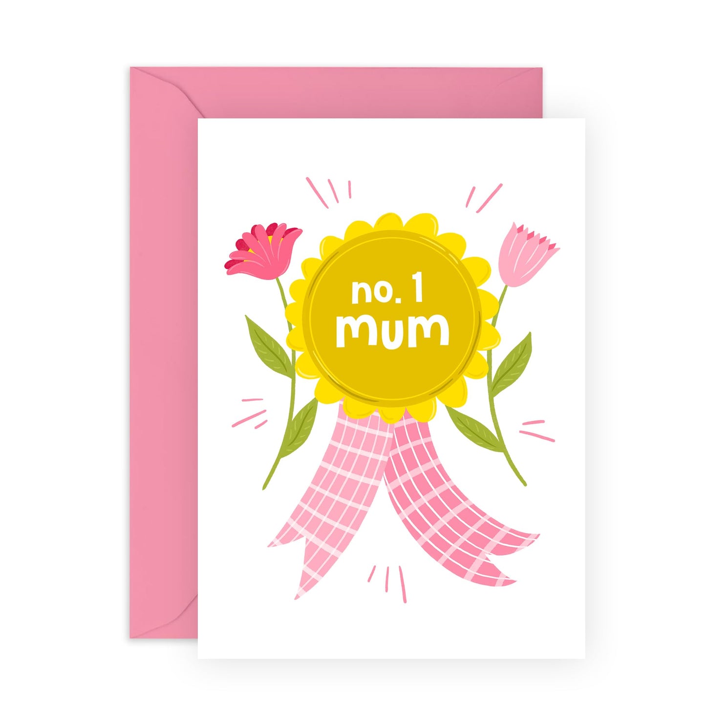 Mum Birthday Card - Number One Mum - Mothers Day Card - Bday Greeting Cards For Mummy Mum  Mama - From Husband Daughter Son - Gifts For Her - Comes With Stickers By Central 23
