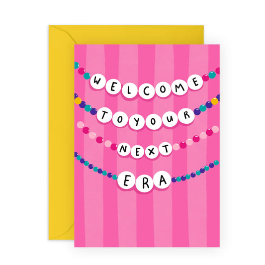Greeting Cards For Her - 'Next Era' - Gifts for Besties, BFF, Girlfriend, Girls, Ladies, Women, Sister - New You Necklaces - Comes with Fun Stickers