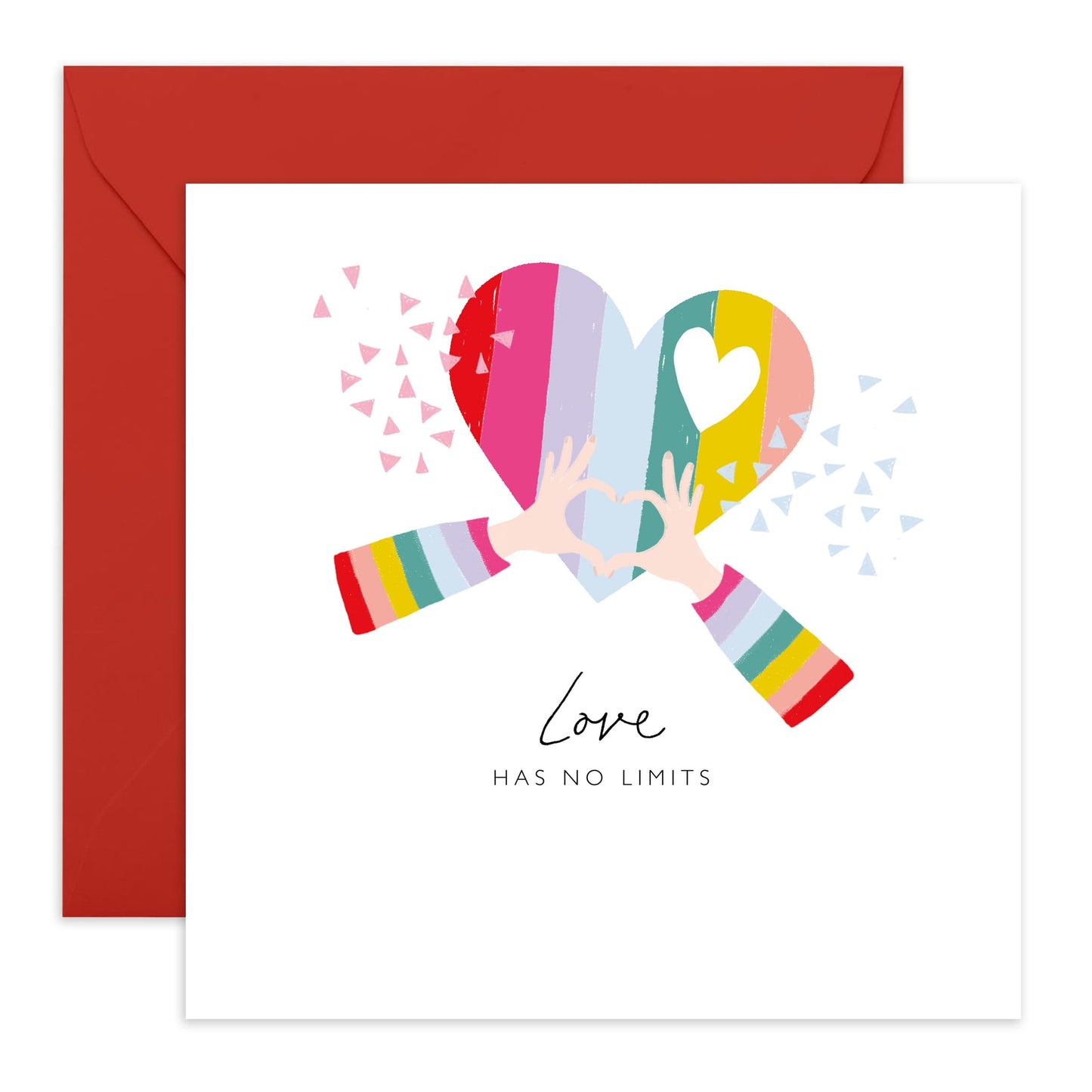 Love & Positivity Greeting Card - 'LGBT 8' - Gifts for Gays, Lesbian, Him, Her, She, He, His, Her, Ladies, Men, Women, Male, Female, Guys, Girls - Heart - Comes with Fun Stickers