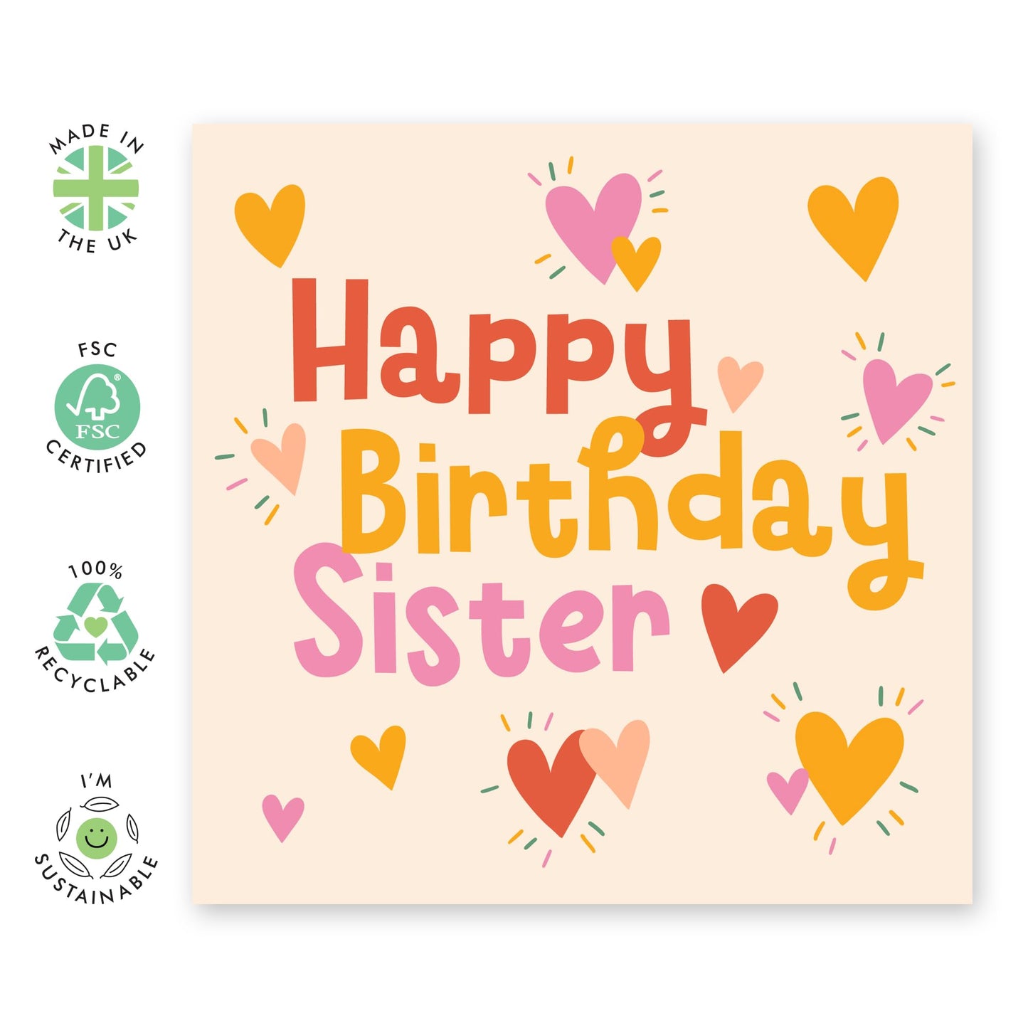 Birthday Cards Her - Happy Birthday Sister - Sister Birthday Card - Best Friend Birthday Card - Cheeky Greeting Cards For Woman - Gift From Female Friend - Comes With Fun Stickers By Central 23