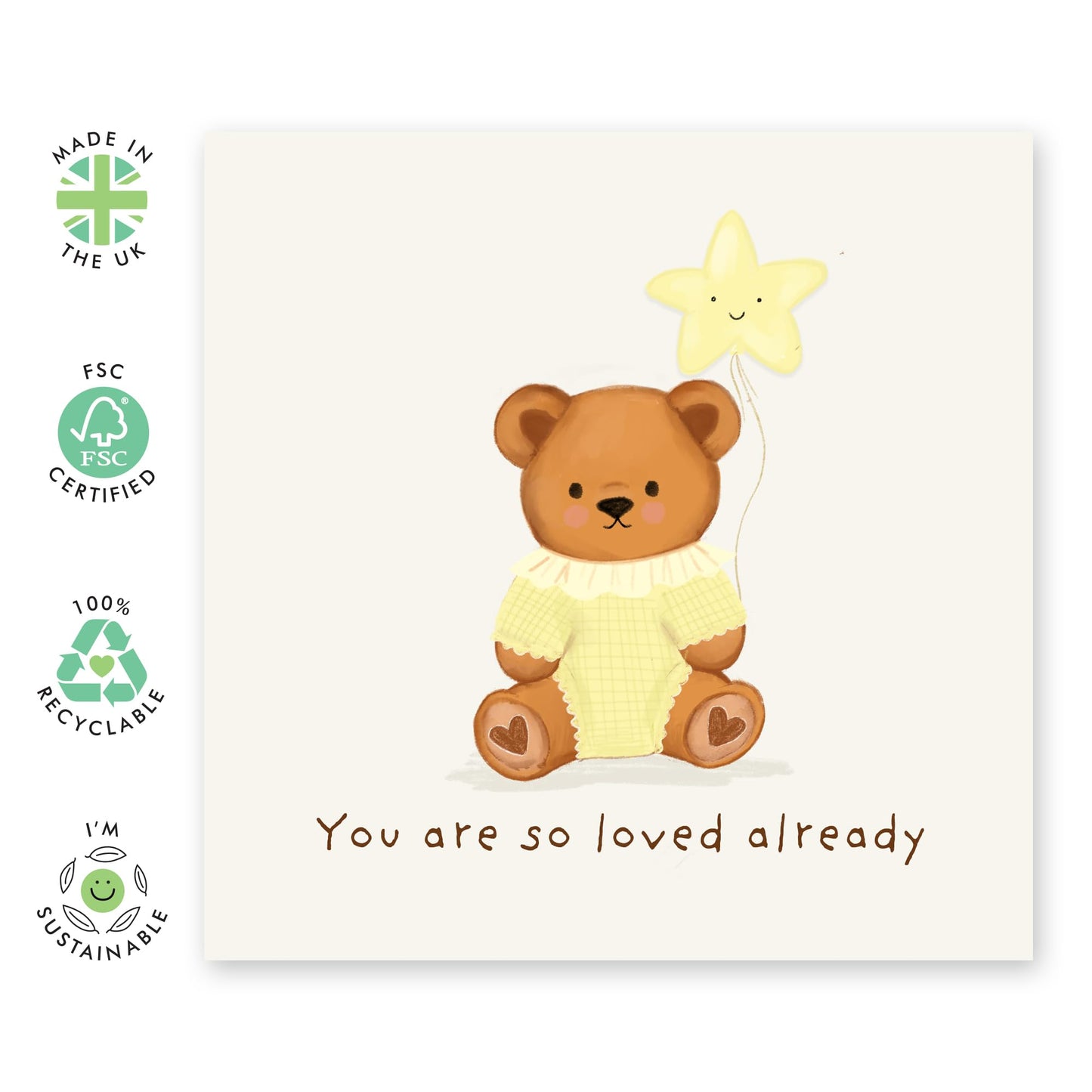 Adorable Baby Shower Greeting Card – ‘You Are So Loved Already’ – Congratulation Gifts for Parents-to-Be, Friends, Him, Her, Bestie, BFF, Sister, Brother, Niece, Nephew, Cousin - Comes with Stickers
