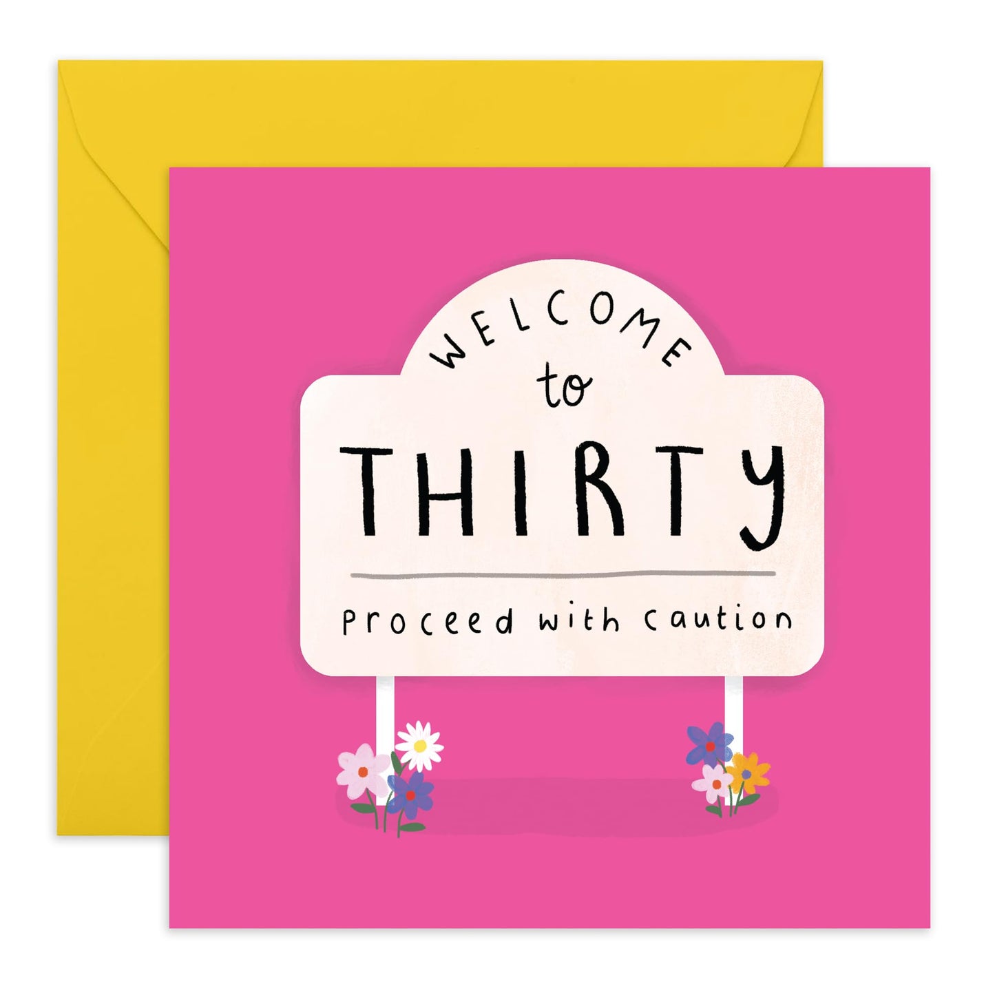 Funny 30th Birthday Card - 'Welcome to 30' - Presents for Friend, Best Buddies, Mate, Colleagues, Bestie, Neighbours, Family, Relative, Cousin - Be Aware - Comes with Fun Stickers