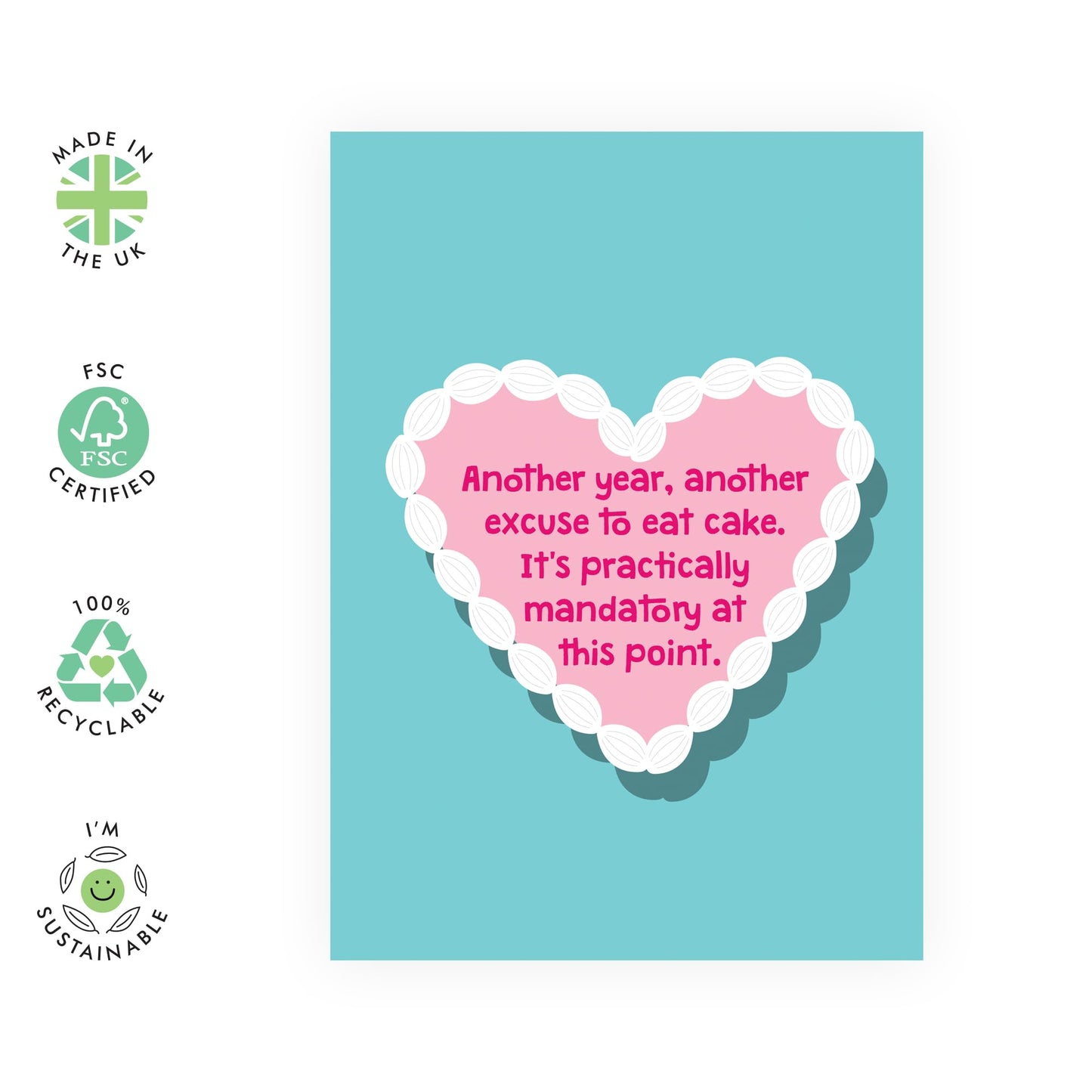 Funny Birthday Cards For Women - Another Excuse To Eat Cake - Hilarious Female Birthday Cards And Envelopes - Gifts For Him Her Sister Daughter Best Friends - Comes With Fun Stickers By Central 23
