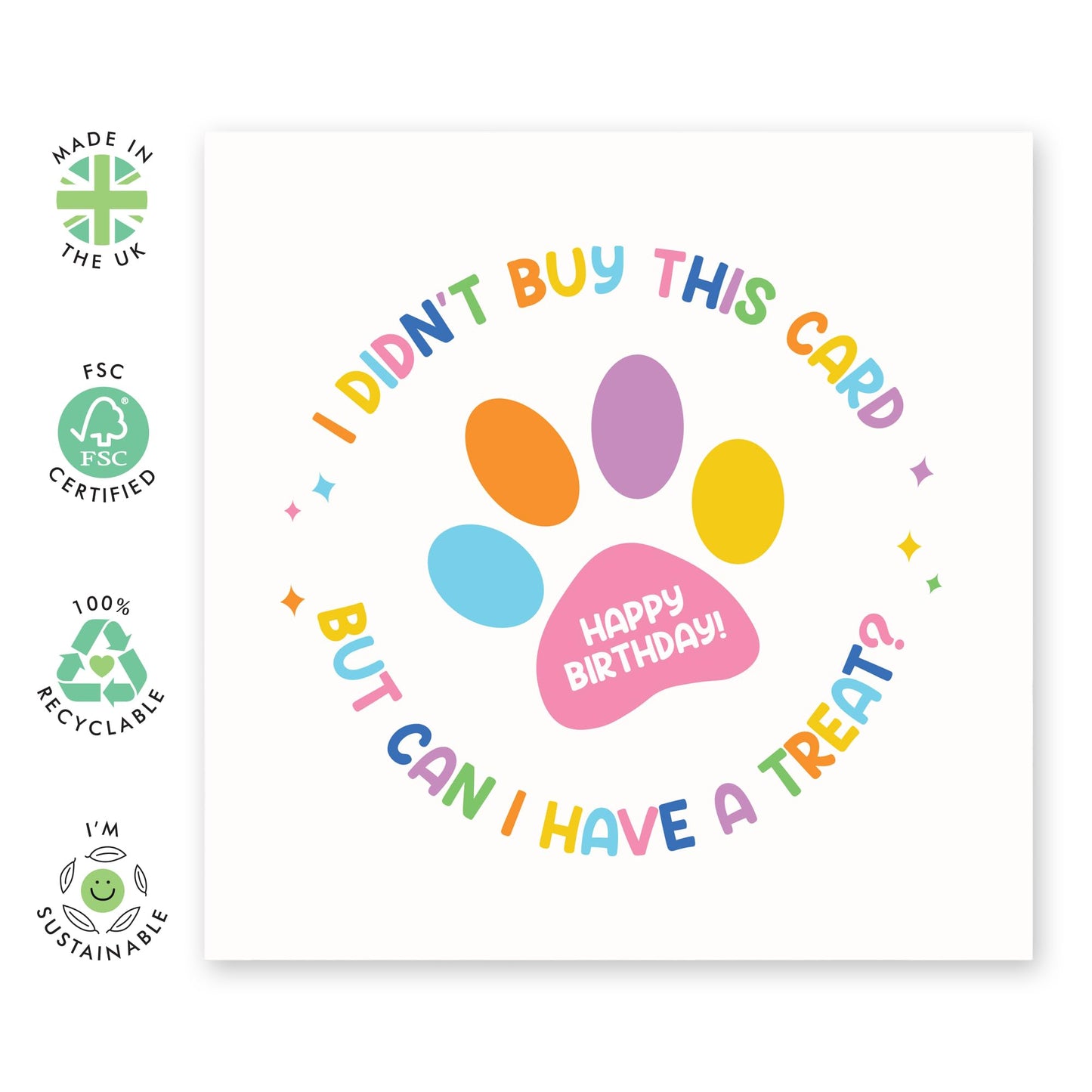 Pet Greeting Birthday Card - 'Didn't Buy This Card Dog' - Gifts for Bestie, Workmates, Coworkers, Best Friend, Mate, BFF & Family - Dog Bought Card - Comes with Fun Stickers