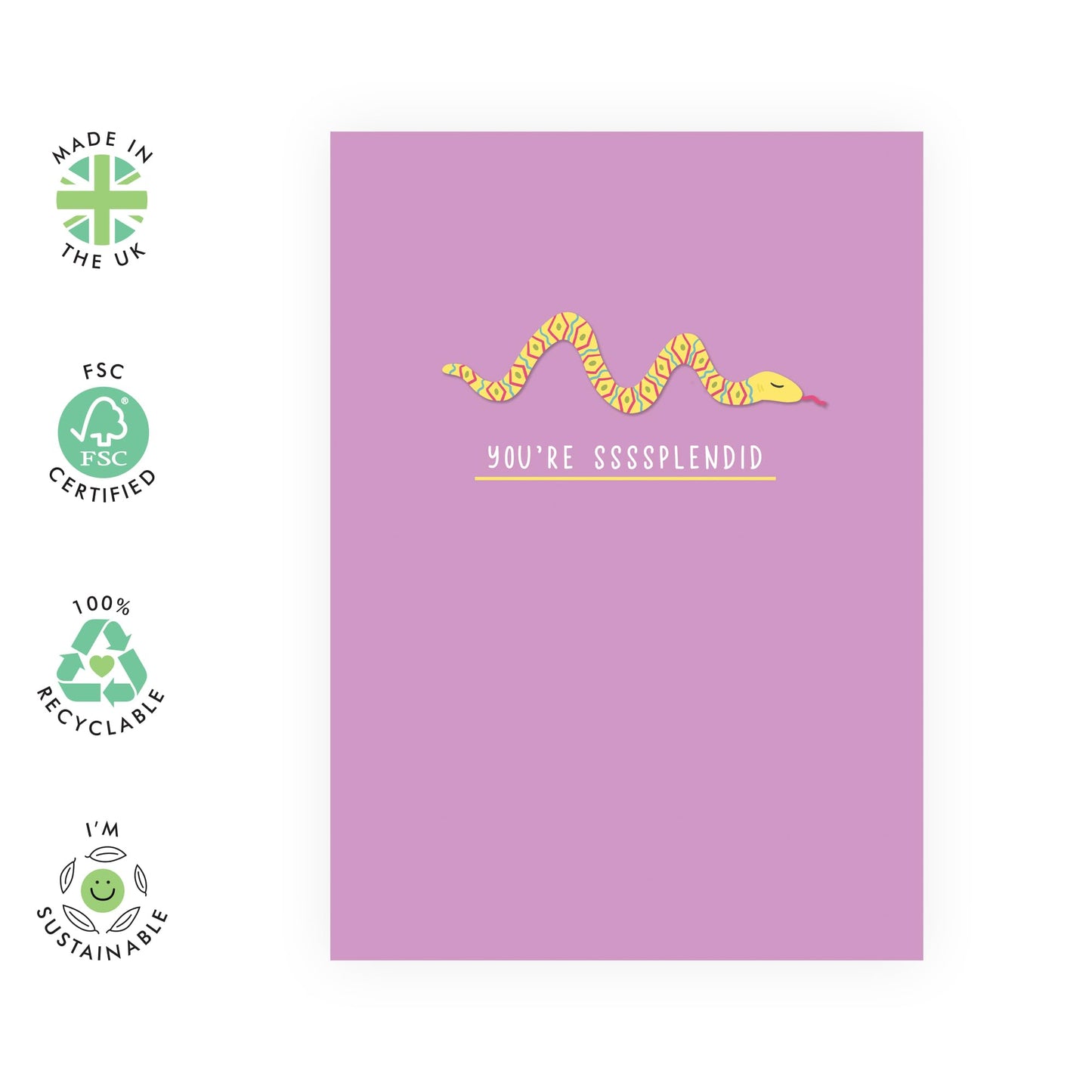 Encouragement Cards - You Are Ssssplendid - Funny Thank You Cards For Men Women - Cute Appreciation Gifts For Mum Wife Daughter Sister - Comes With Stickers By Central 23