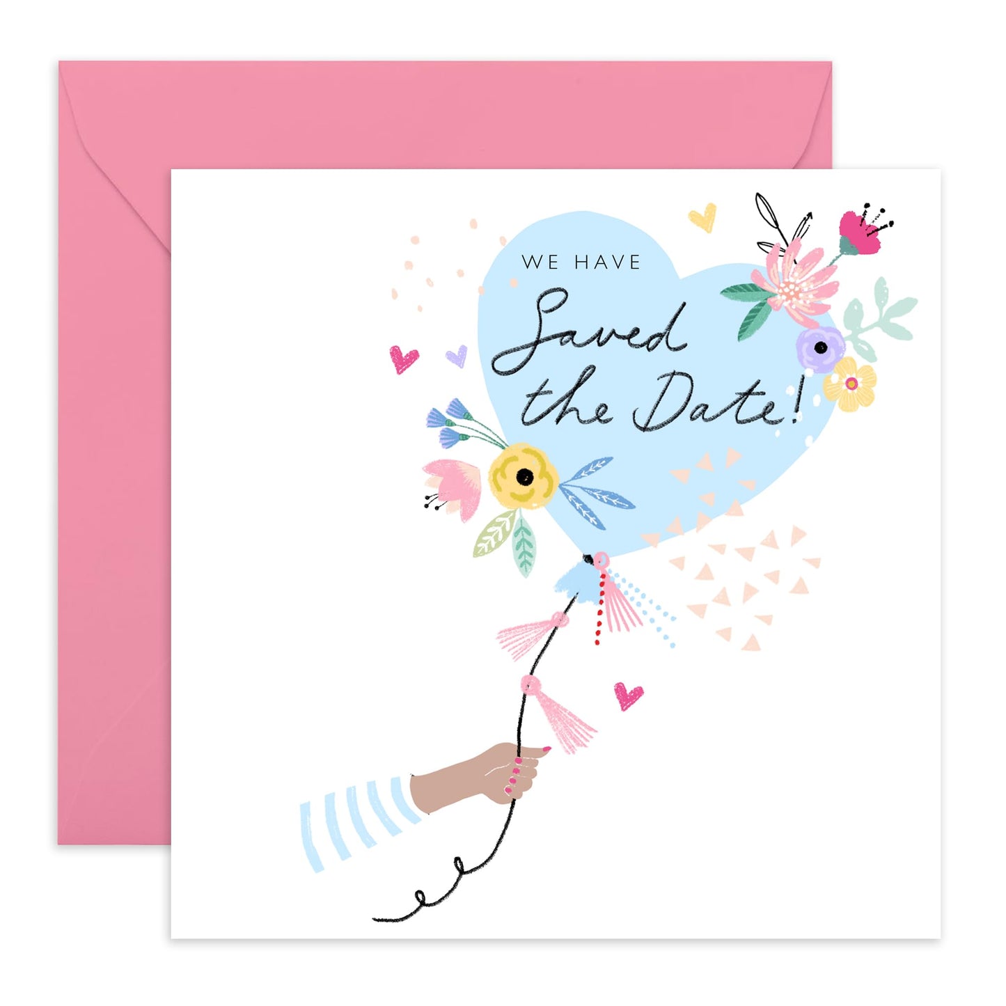 Wedding Guest Rsvp Reply Card - Blue Save The Date Balloon - Wedding Reply Card From Guest - Wedding Invitation Acceptance Response - From Entourage - Comes With Fun Stickers By Central 23