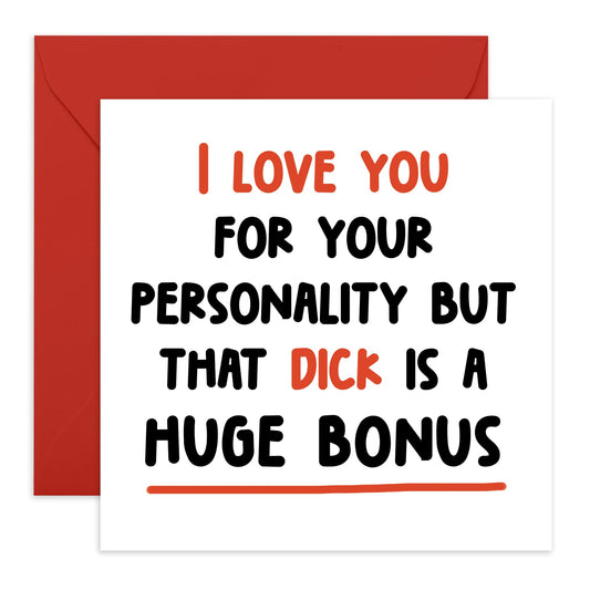 Rude Anniversary Card For Him - Funny Wedding Anniversary Card For Husband - Boyfriend Birthday Card - Naughty Greeting Cards For Couple Partner Fiance - Comes With Stickers - By Central 23