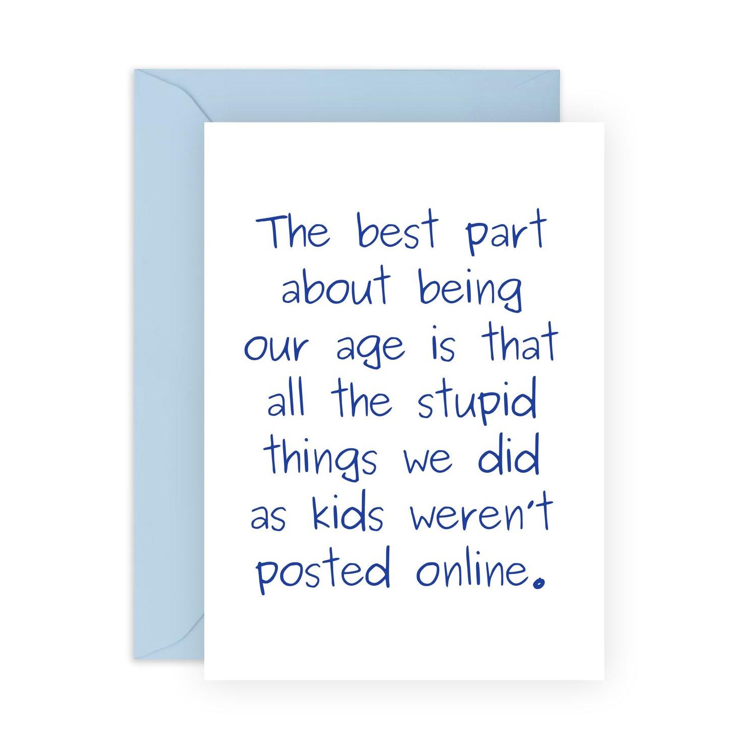 Funny Birthday Card and Fact - 'Weren't Posted Onlie' - Gifts for Best & Close Friends, Sisters, Sis, Gal , Her, Bruv, Mate, Colleague - Before the Internet - Comes with Fun Stickers