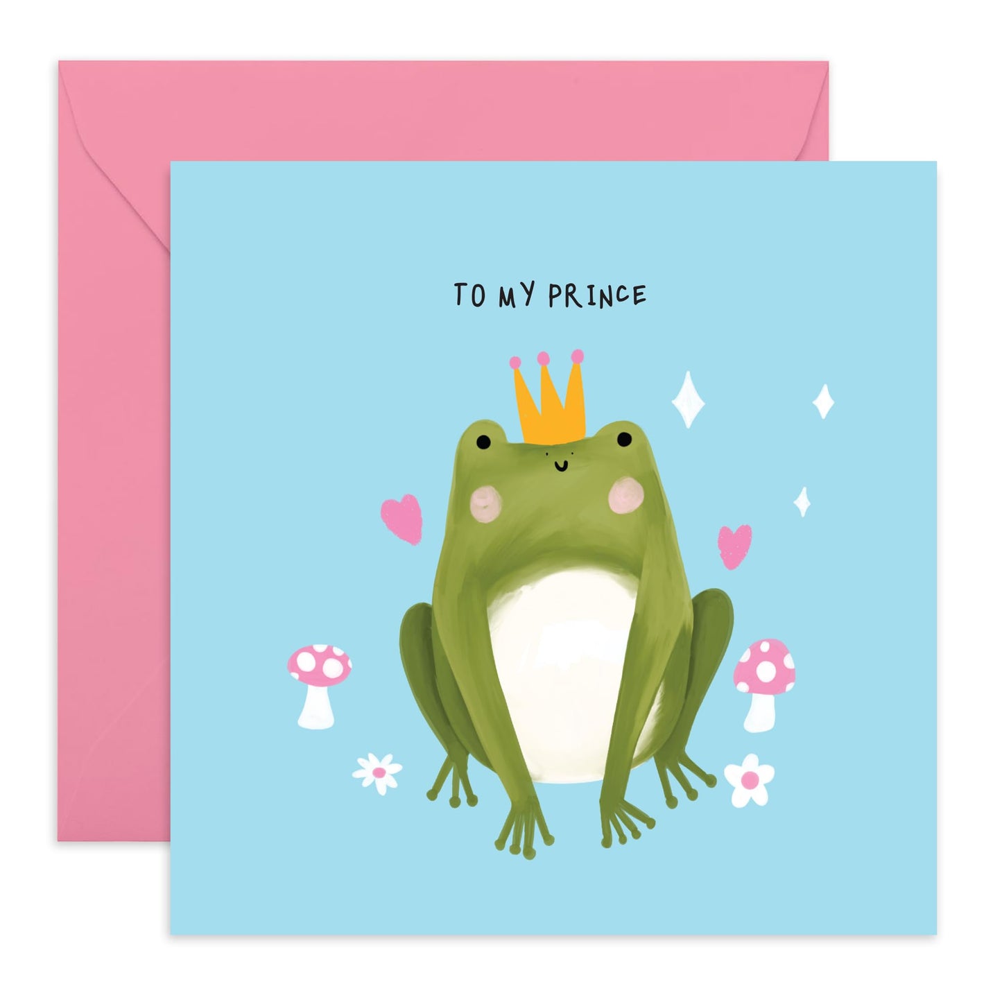 Valentines Card For Boyfriend - To My Frog Prince - Funny Anniversary Cards For Couples - Fathers Day Card - Anniversary Card For Husband - From Girlfriend Wife - Comes With Stickers By Central 23