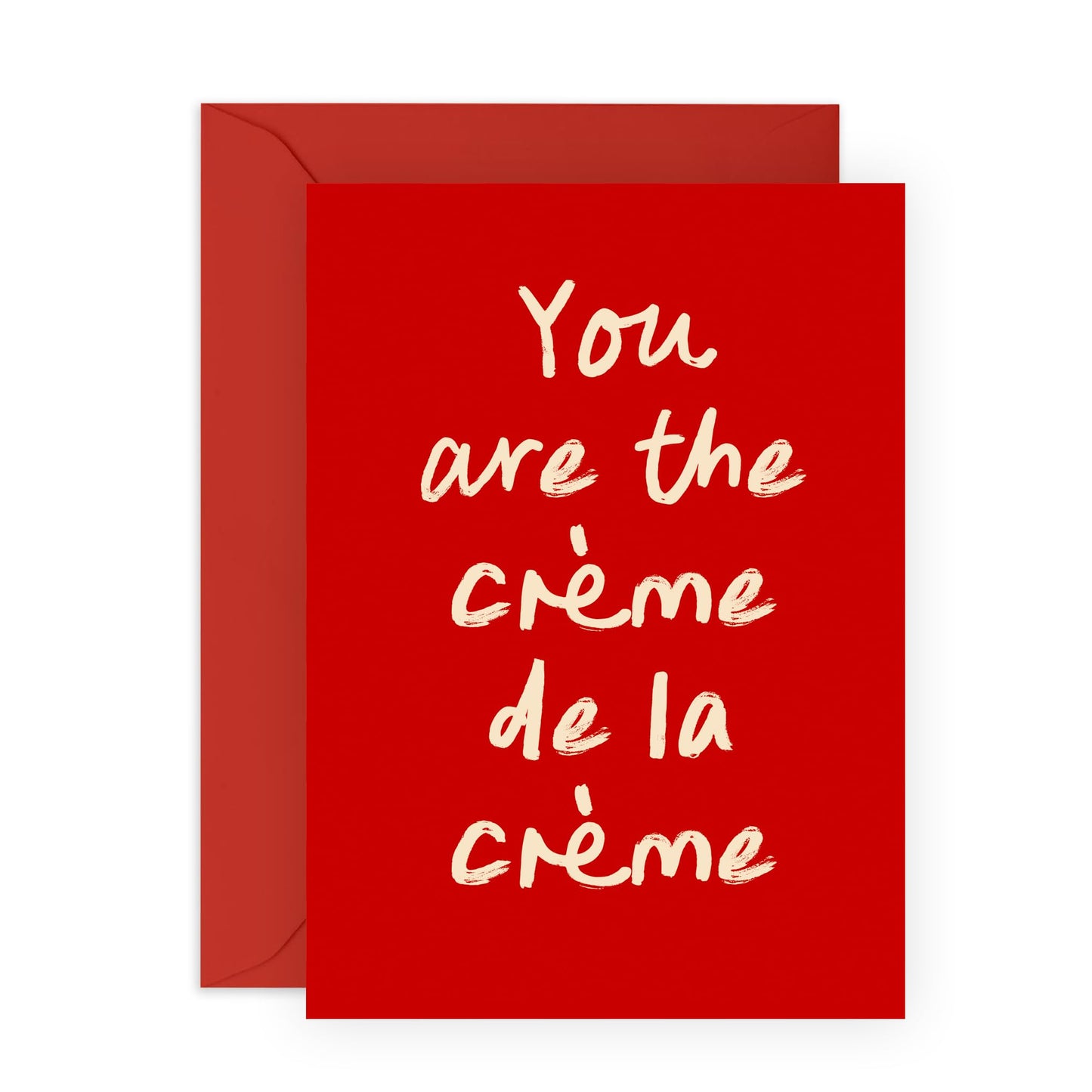 Crème de la Crème Greeting Card – Elegant French-Inspired Love & Appreciation Card - Gifts for Husband, Wife, Spouse, Babe, Partner, Mum, Dad. Mother, Father - Comes with Sweet Stickers