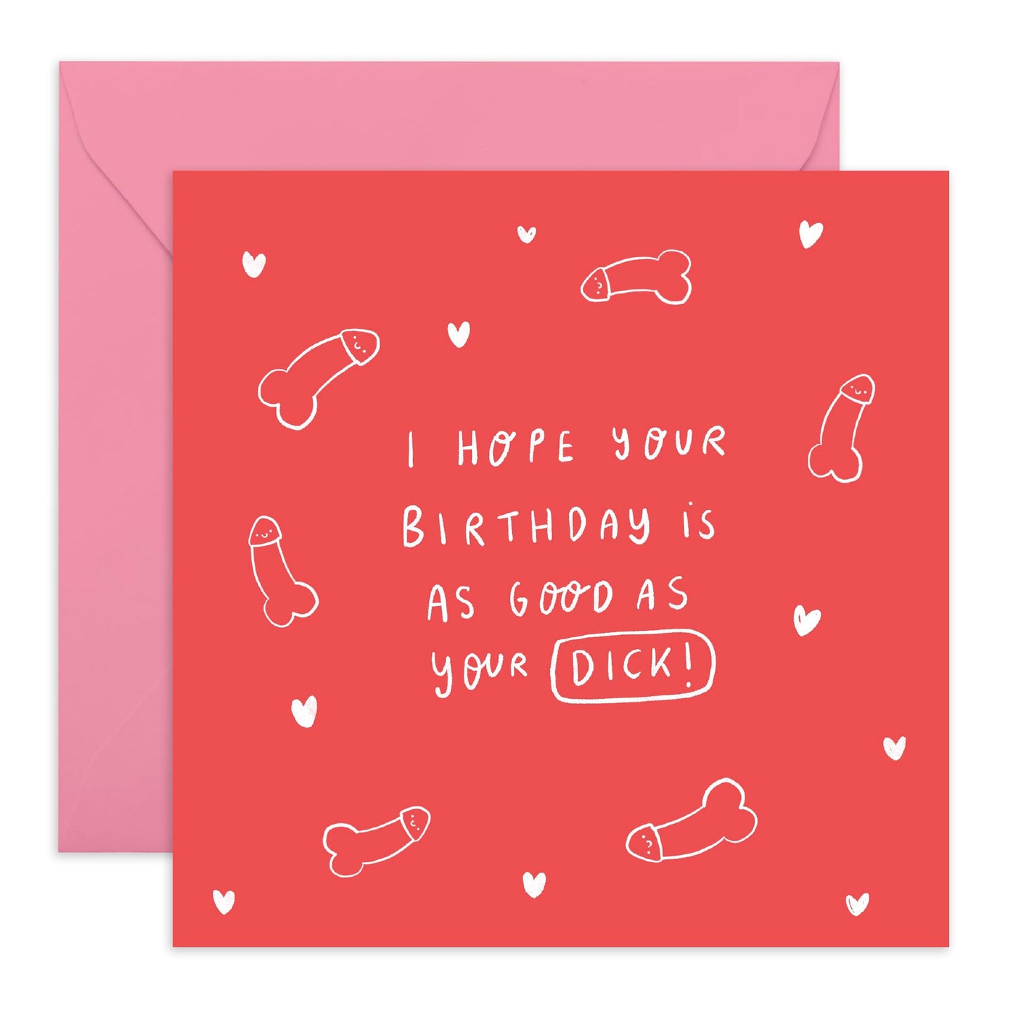 Hilarious Birthday Card - 'Birthday D*ck' - Presents for Husband, Hubby, Boyfriend, Colleague, Coworker, Him - As Good As - Comes with Fun Stickers