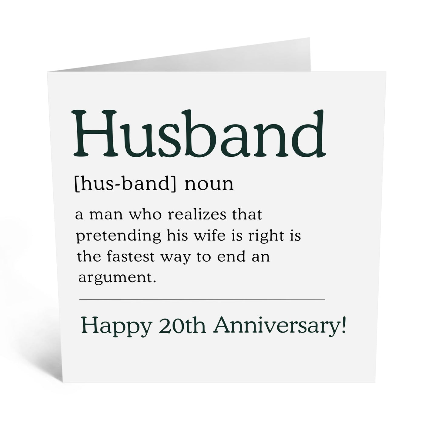 20th Wedding Anniversary Card - Husband Anniversary Card From Wife - Happy Anniversary Card For Him - Twenty Year Anniversary - I Love You Gifts For Men - Comes With Stickers By Central 23