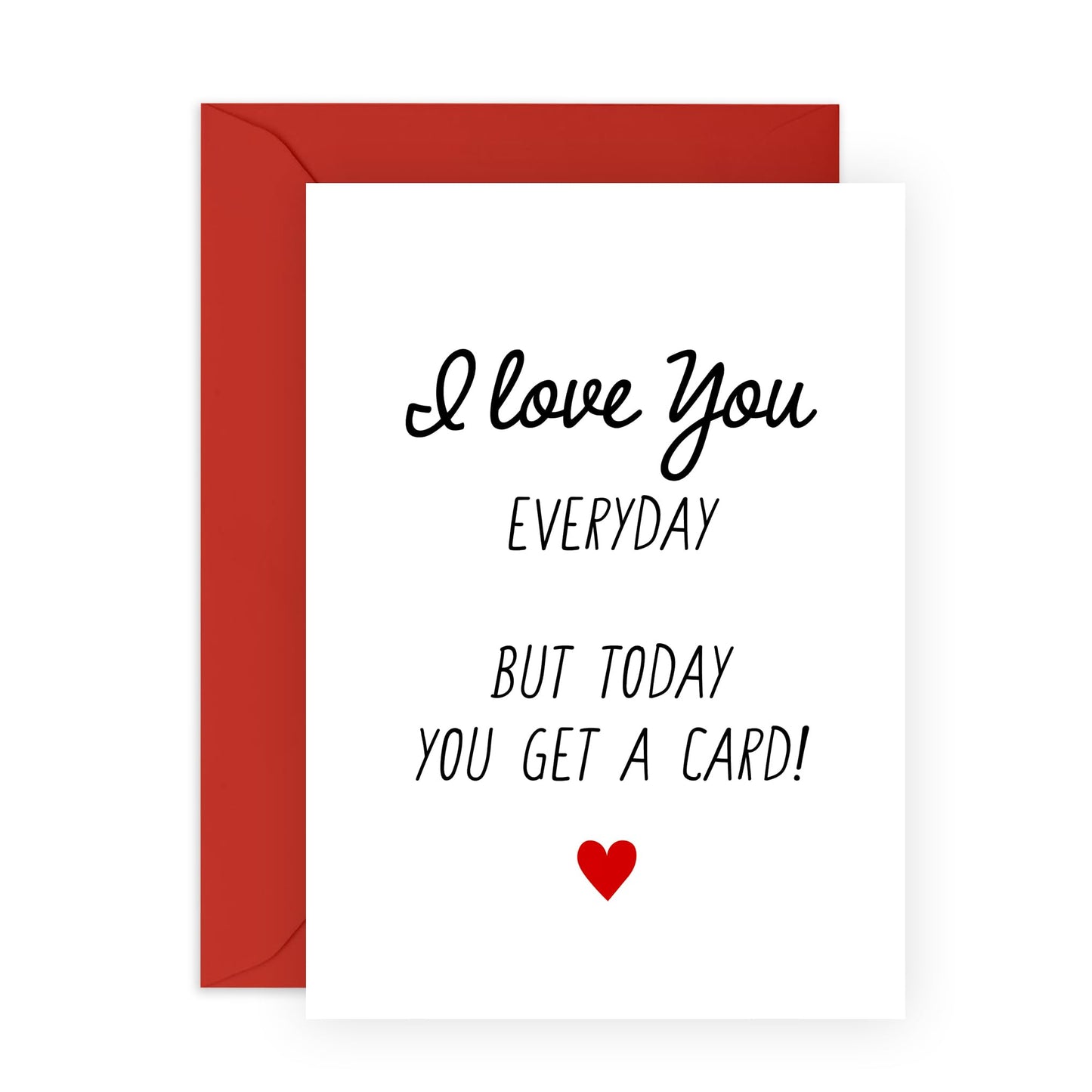 Anniversary Card For Boyfriend Girlfriend - Today You Get A Card - Birthday Cards For Men Women - Valentines Day Cards For Husband Wife Partner - Comes With Stickers - By Central 23