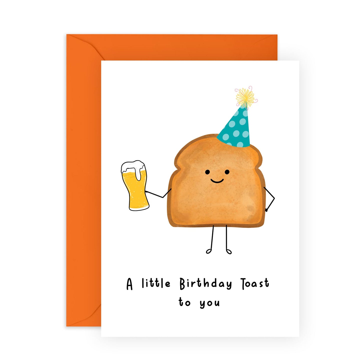 Central 23 Greeting Card - 'BEER BIRTHDAY TOAST' - Perfect for Adding a Fun and Cheersful Touch to Any Birthday Celebration - Funny Gift for Him, Her, Friends, and Beer Lovers - Comes with Stickers