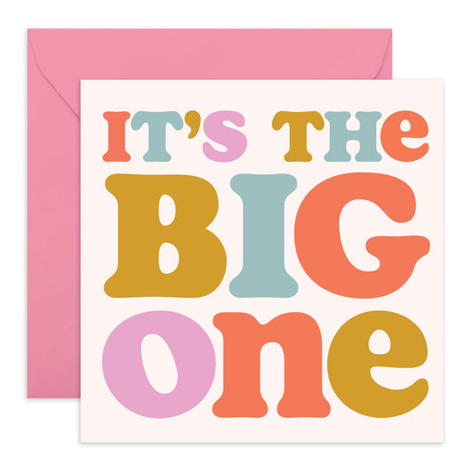 Birthday Card For Him Her - It's The Big One - Birthday Cards For Friend Bestfriend - Gifts For Men Women - For Brother Sister - From Friend Bff - Comes With Stickers By Central 23