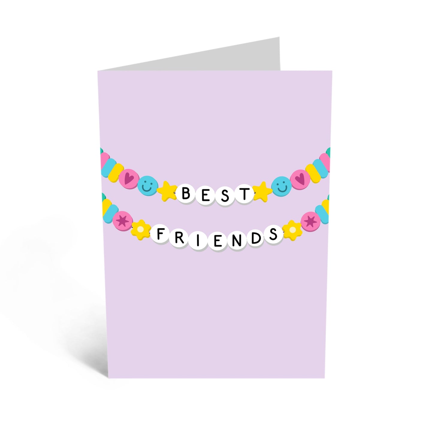 Greeting Card - 'BEST FRIENDS BRACELET' - Perfect for Celebrating Unbreakable Bonds - Ideal for Her, Friends, Family, BFFs, Besties and Anyone Who Values Friendship - Comes With Stickers By Central 23
