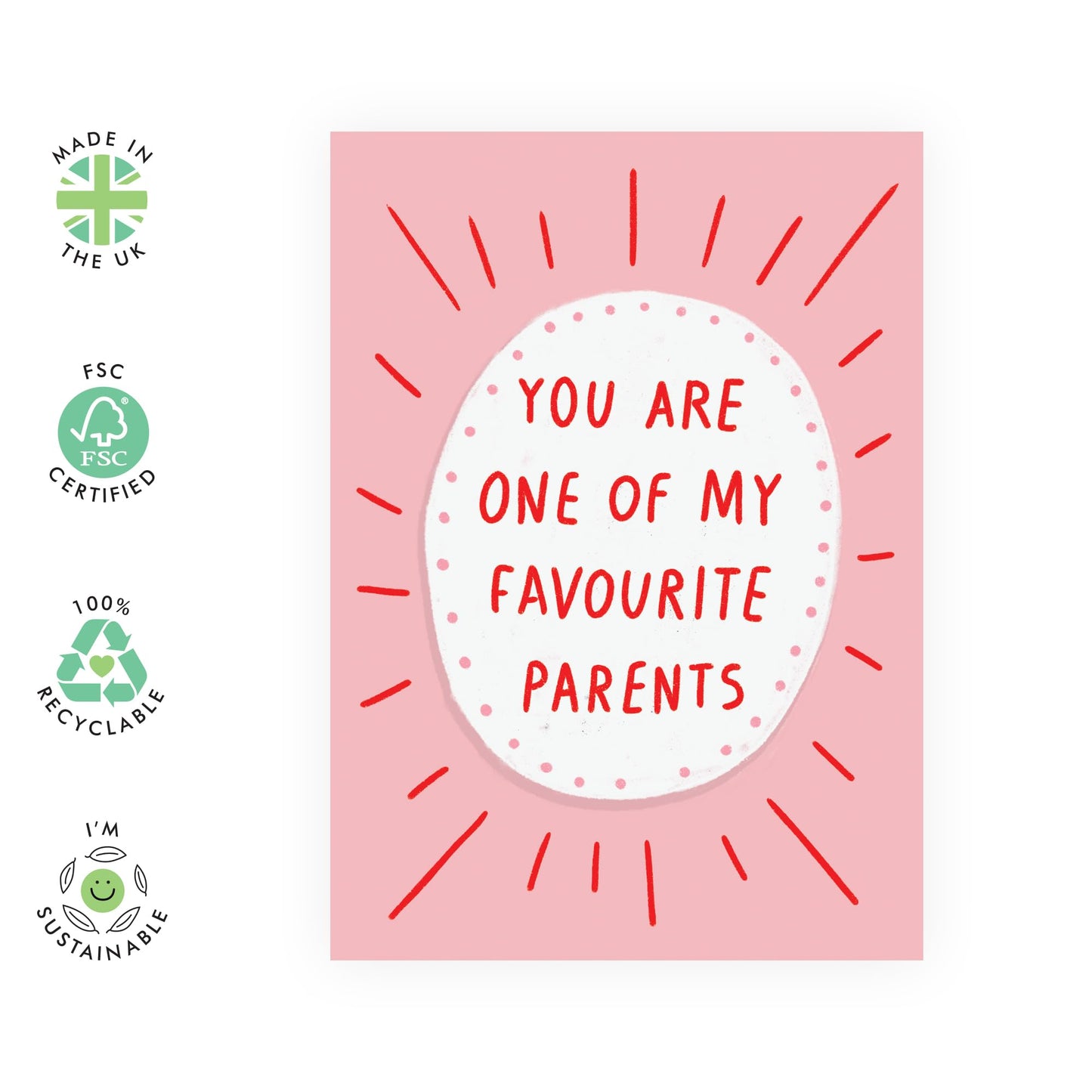 Birthday Card For Mummy - You Are One Of My Favourite Parents - Birthday Card - For Mum - Happy Birthday Greeting Card - From Son Daughter - Comes With Fun Stickers By Central 23
