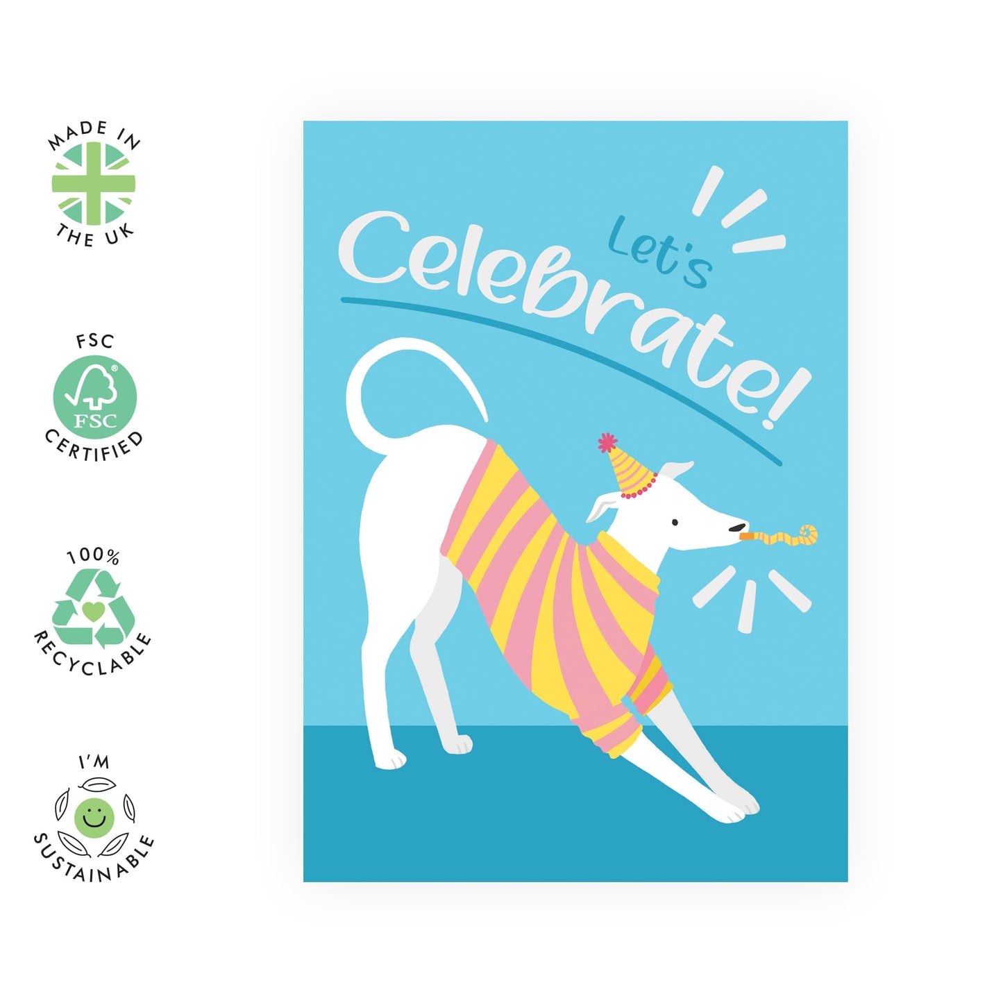 Happy Birthday Card From Dog - Let's Celebrate Dog - Sweet Greeting Cards For Fur Parents - Dog Birthday Cards For Men And Women - Pet Owners - Comes With Fun Stickers By Central 23