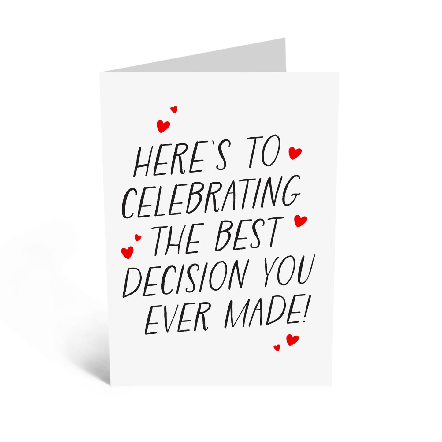 Greeting Card - 'BEST DECISION YOU EVER MADE' - Ideal for Celebrating Good Choices with a Touch of Playfulness - Perfect for Friends Family or Special Achievements - Comes with Stickers by Central 23