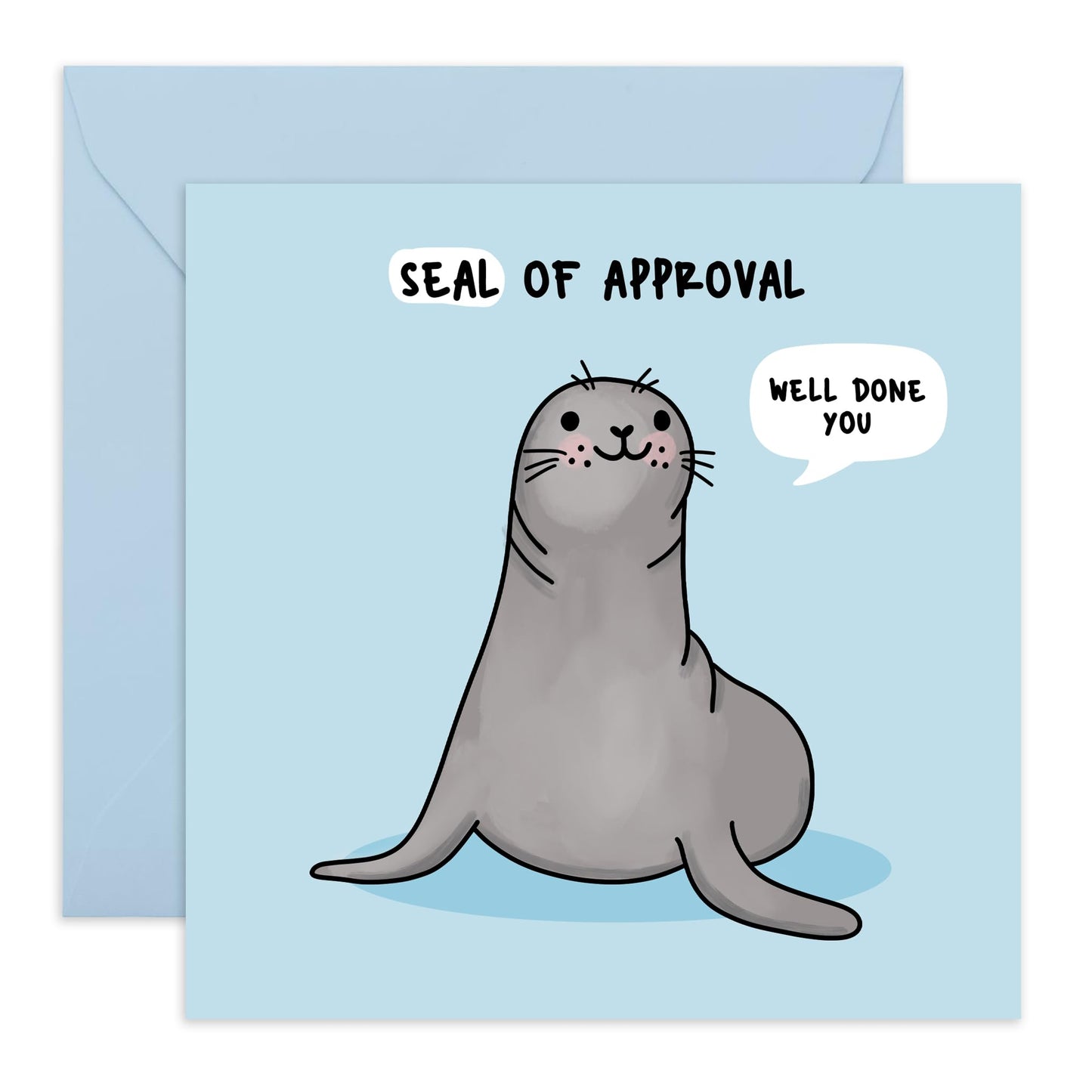 Lovely Greeting Card - 'SEAL' - Seal Of Approval' - Perfect for Adding a Fun and Official Touch to Any Occasion - Ideal for Him, Her, Friends, Family, Colleagues - Comes With Stickers By Central 23
