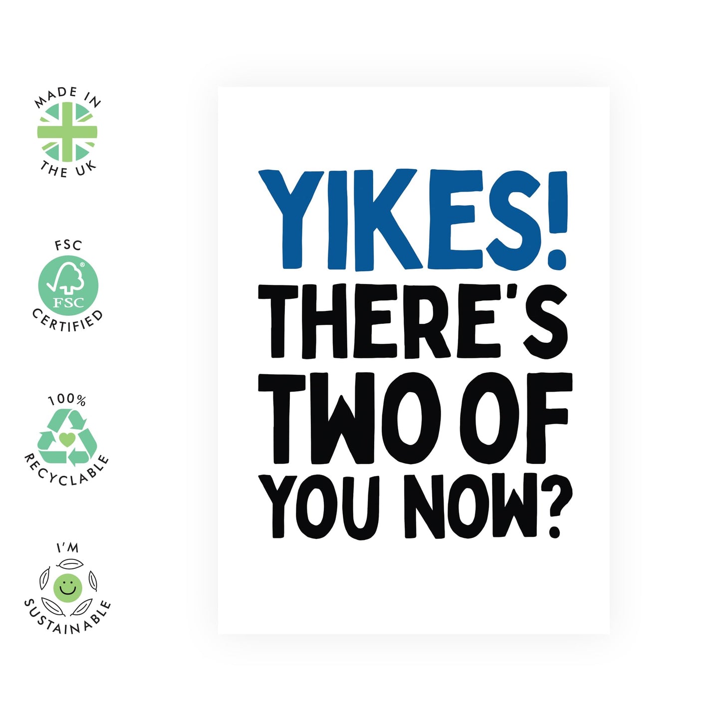 Wedding Celebration Card - 'Two Of You Now' - Wedding Gifts for Friends, Family, Co-worker, Colleagues, Bestie, Bruv, Mate, Brother, Him, Her - Marriage - Comes with Fun Stickers