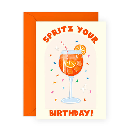 Birthday Cards For Her - Spritz Your Birthday - Birthday Cards For Mum Mummy - Aunt Auntie - Greeting Card - Gift From Friend- Greeting Cards For Sister - Friend- Comes With Stickers - By Central 23