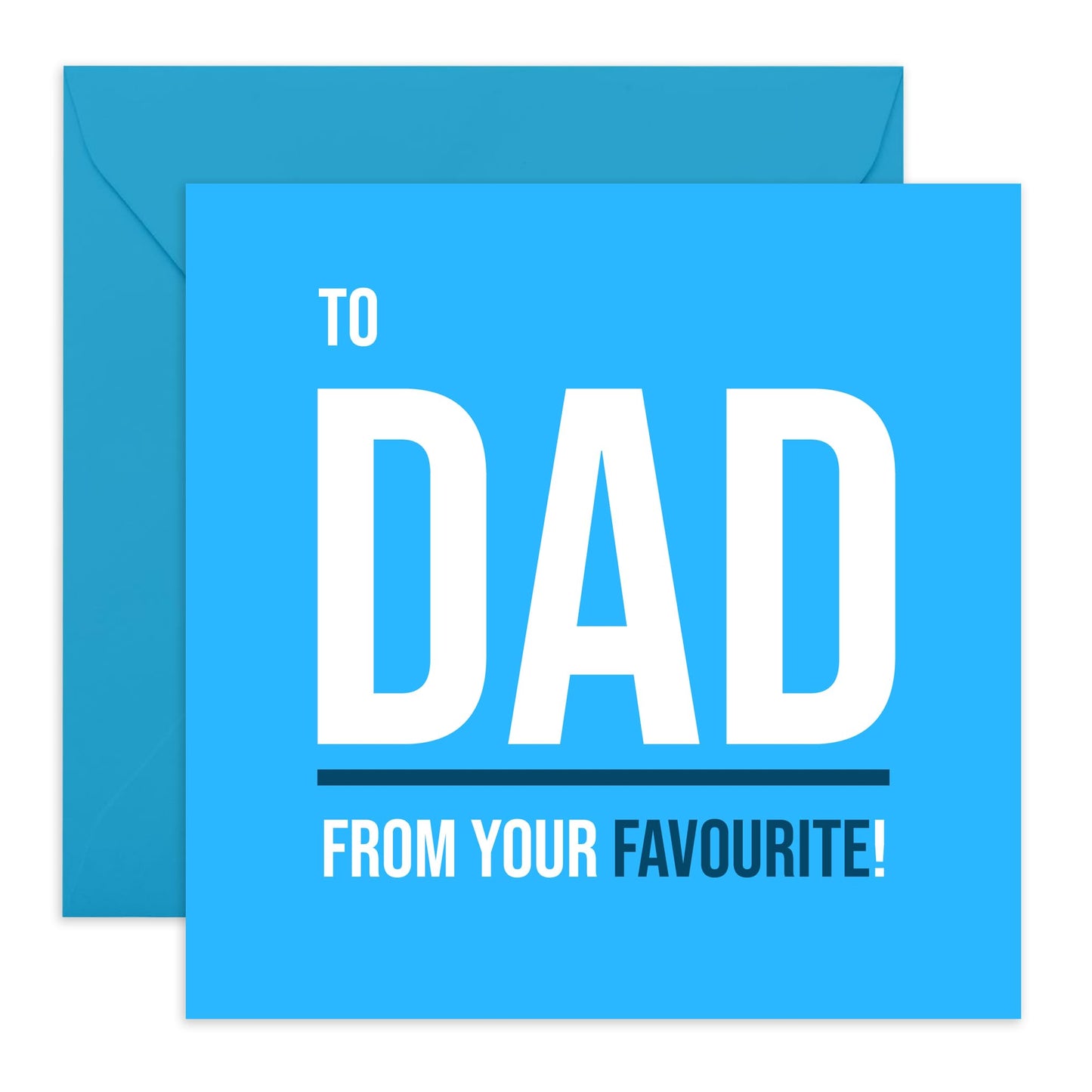 Funny Fathers Day Card From Daughter - To Dad From Your Favourite - Dad Bday Card - Birthday Card For Dad Funny - Gifts For Him Men Pop Papa Daddy - Comes With Cute Stickers By Central 23