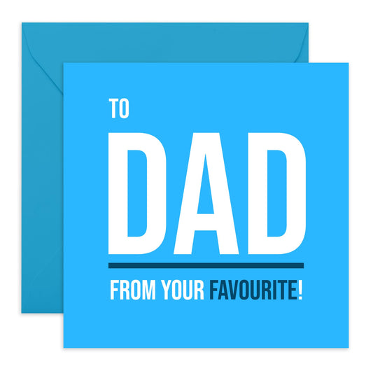Funny Fathers Day Card From Daughter - To Dad From Your Favourite - Dad Bday Card - Birthday Card For Dad Funny - Gifts For Him Men Pop Papa Daddy - Comes With Cute Stickers By Central 23