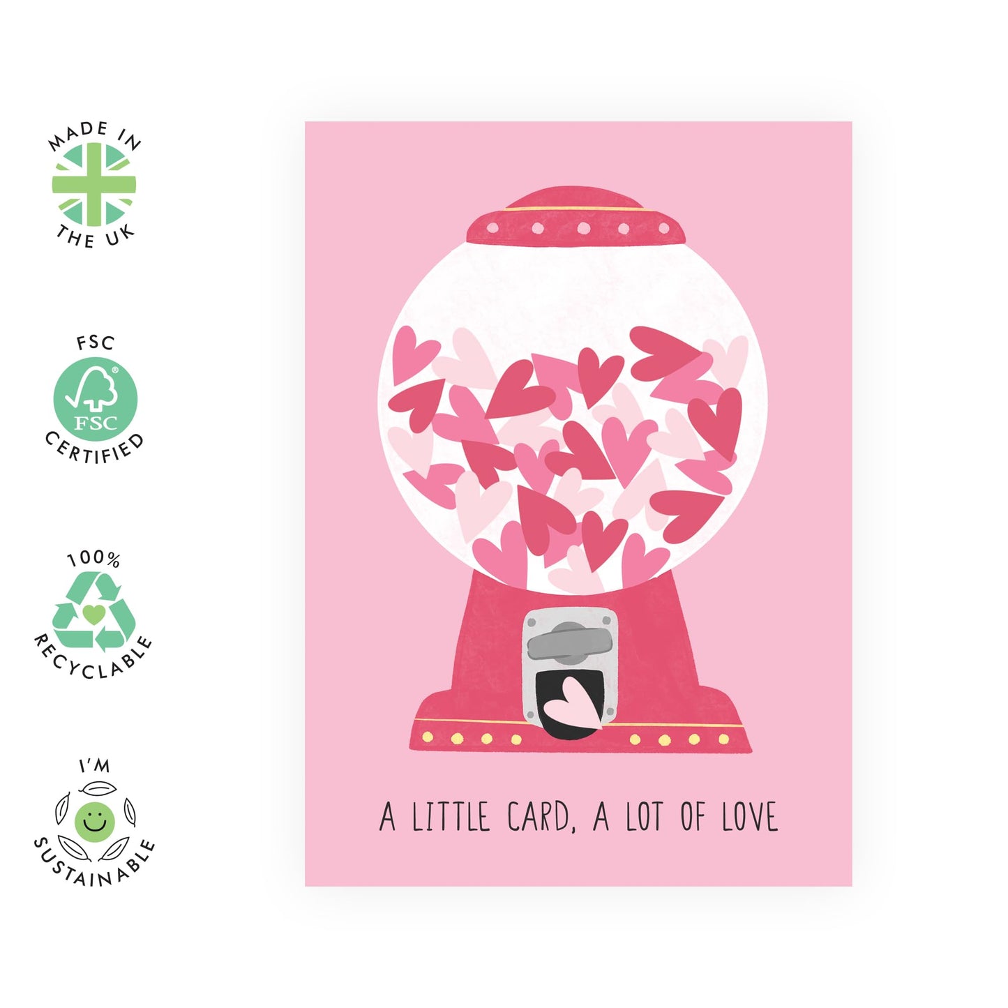 Anniversary Card For Couple - A Little Card A Lot Of Love - Romantic Valentines Card Husband Wife Partner Friend - Boyfriend Birthday Card - Gifts For Girlfriend - Comes With Stickers By Central 23