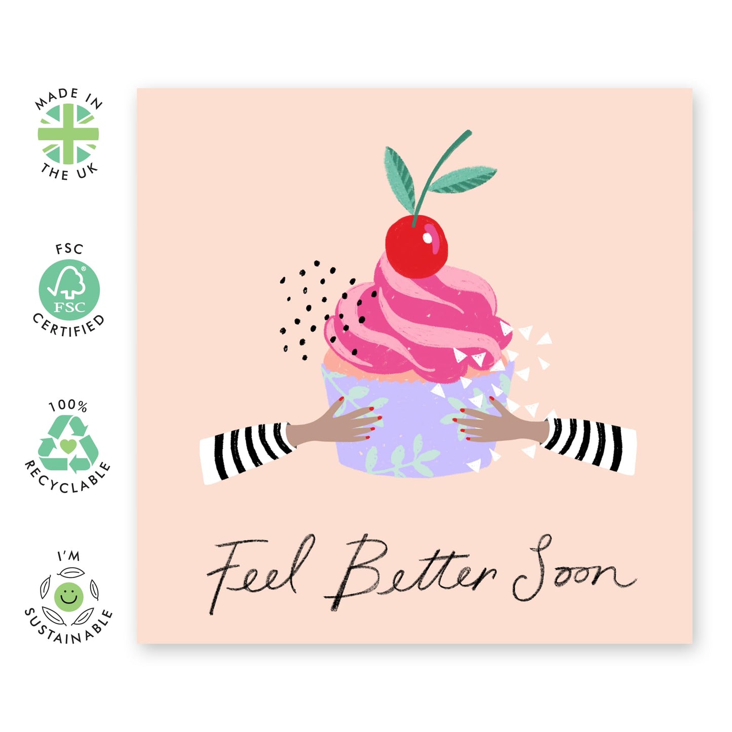Feel Better Soon Cards And Envelope - Get Well 13 - Encouragement Cards For Men Women - Floral Greeting Card - For Girl Friends - Speedy Recovery Him Her - Comes With Stickers - By Central 23