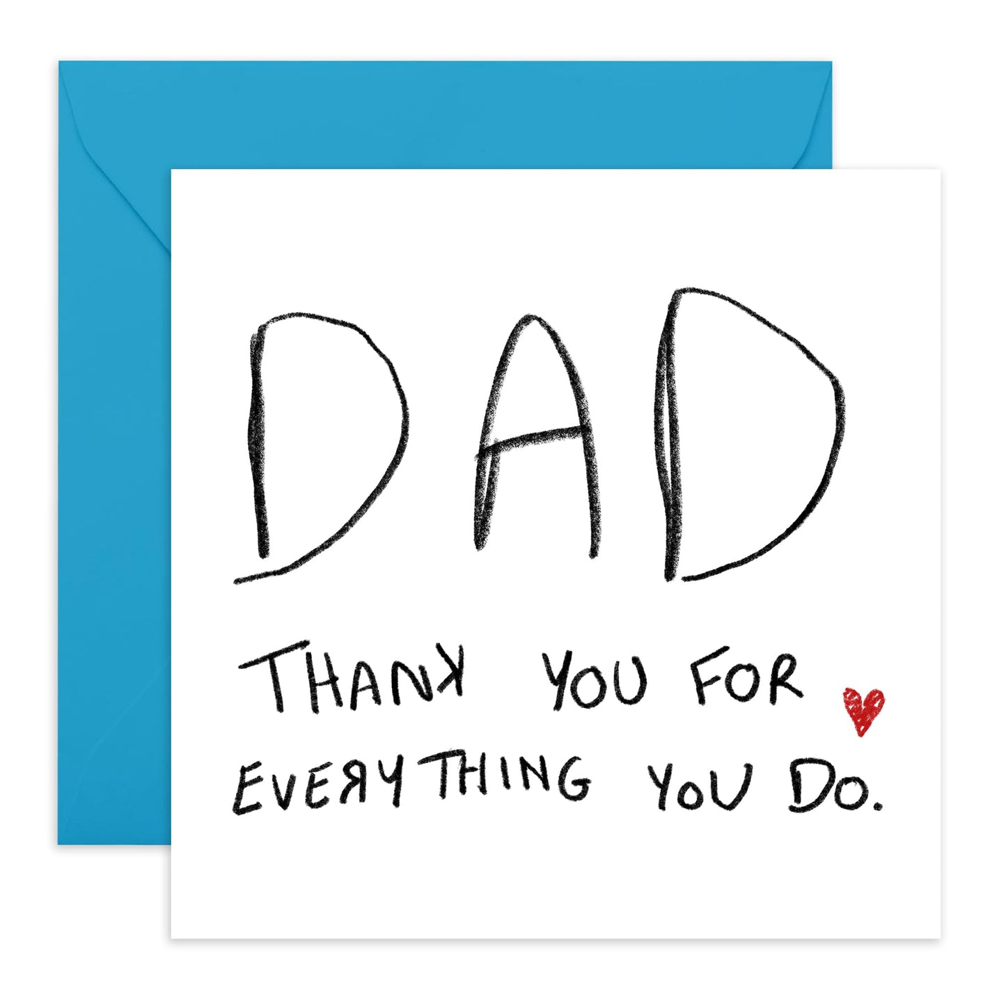 Happy Fathers Day Card From Daughter - Thanks For Everything - Sweet Dad Birthday Card - Appreciation Gifts For Him Men Pop Papa Daddy - Dad Bday Card - Comes With Fun Stickers By Central 23