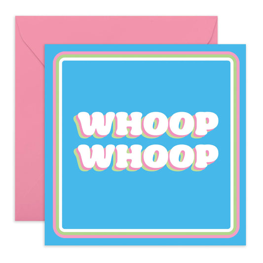 Birthday Cards For Him Her - Whoop Whoop! - Birthday Cards For Wife Husband - Humorous Gift From Friend - Naughty Greeting Cards From Husband - Comes With Fun Stickers By Central 23