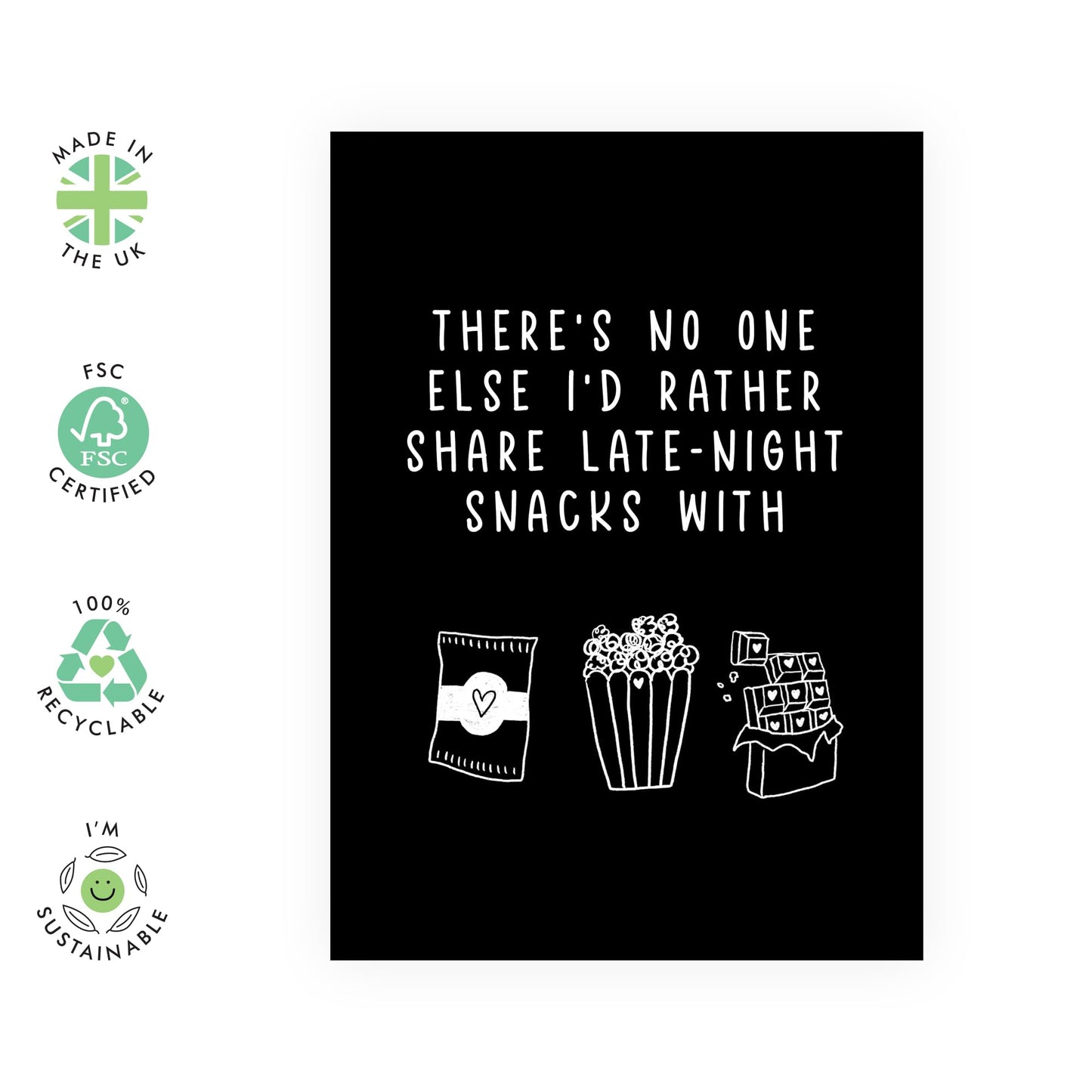 Wedding Anniversary Card For Wife Husband - Share Late-Night Snacks With - Funny Anniversary Cards For Boyfriend Girlfriend - Valentines Cards For Couples - Comes With Stickers - By Central 23