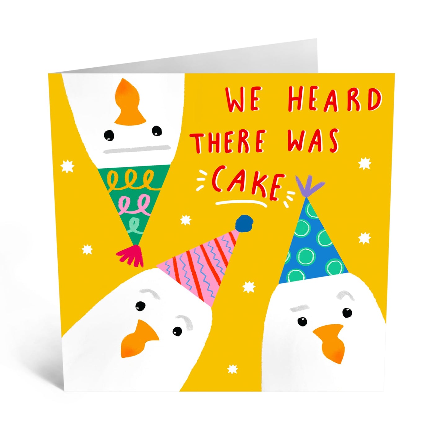 Greeting Card - 'GULLS CAKE' - Perfect for Any Occasion with a Fun, Seagull-Themed Design and Cake Twist - Ideal for Playfulness to Celebrations or Everyday Moments - Comes With Stickers By Central 23