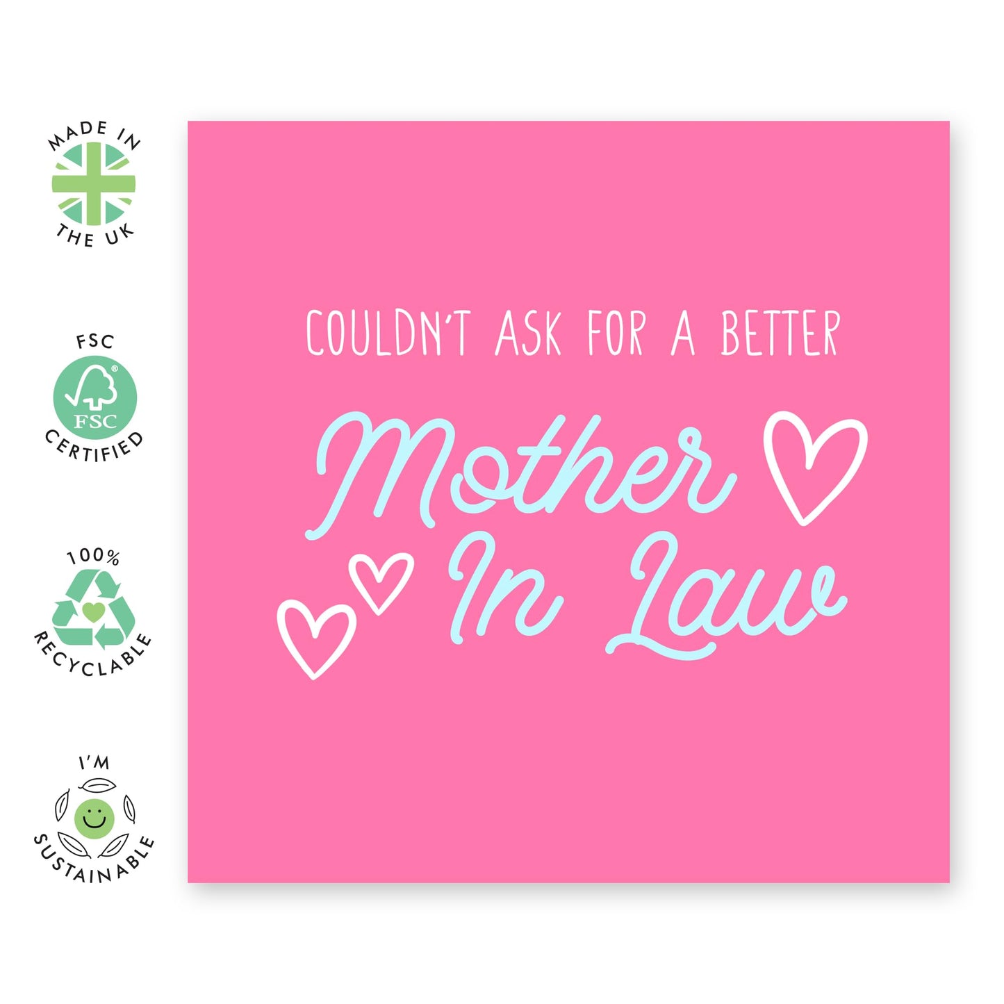 Heartfelt Greeting Card - Mother-in-Law - Gifts for Mum, Mama, Ma, Her, Women from Son In Law or Daughter In Law, Family - Ideal to Birthday, Mothers Day, Any Occasion - Comes With Stickers