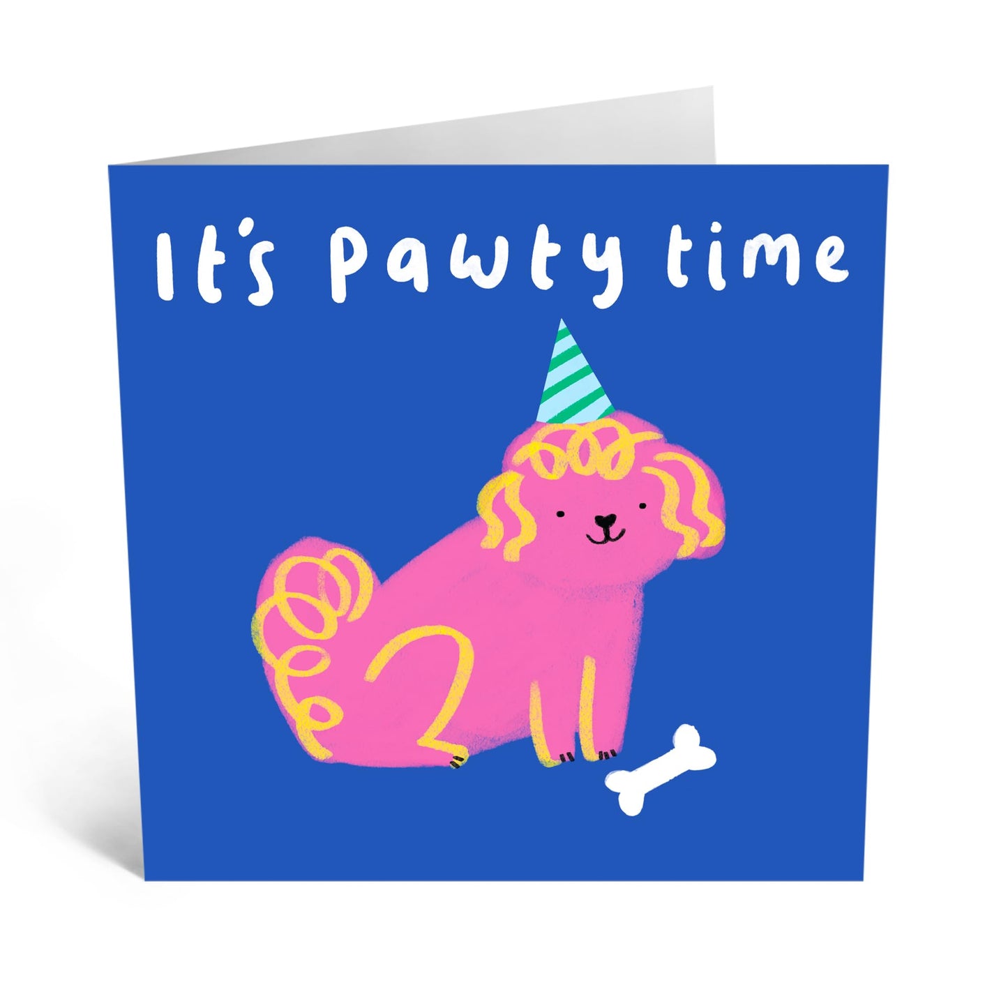 Birthday Card - 'PAWTY TIME' - Perfect for Celebrating with Your Furry Friends - Ideal for Dog Lovers, Friends, Family, or Anyone Who Enjoys a Fun Birthday Bash - Comes With Stickers By Central 23