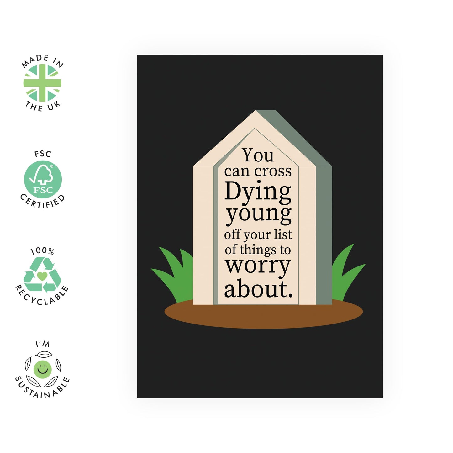 Cheeky Birthday Card For Mum Dad Grandad Nan - Cross Dying Young Off Your List - Humour - Funny Cards For Friends - 40th 50th 60th Birthday - Comes With Stickers - By Central 23