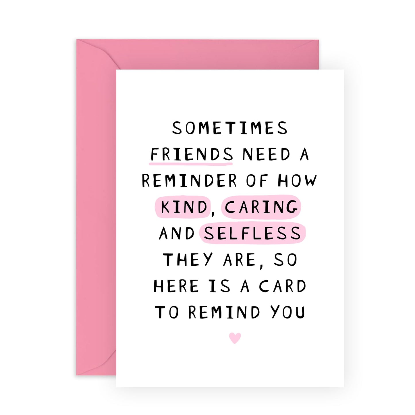 Appreciation Greeting Card - 'Friends' - Sweet Gift for Best Friends, Buddies, Mates, Girlfriends - Thank You Dear Friend - Comes with Fun Stickers