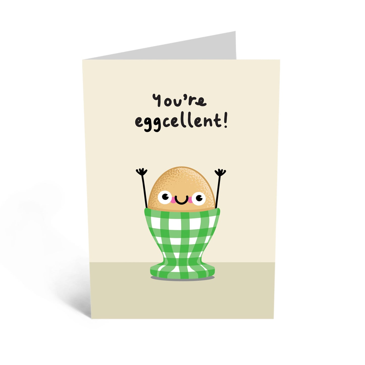 Greeting Card - 'EGGCELLENT CUP' - Perfect for Celebrating Breakfast Lovers and Fun Mornings - Ideal for Him, Her, Friends, Family, and Anyone Who Enjoys a Good Pun - Comes With Stickers By Central 23