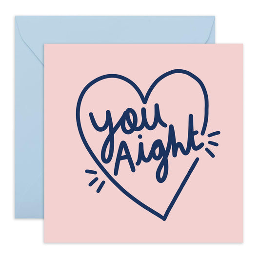 Love Cards For Him Her - You Aight - Valentines Day Card Girlfriend Boyfriend - Gift For Fiance - Anniversary Card Couple - Husband Wife - Comes With Stickers By Central 23