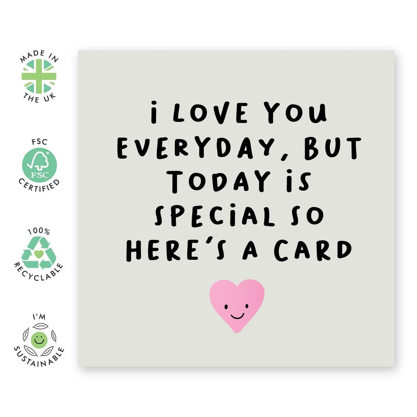 Birthday Cards For Her Him - I Love You Everyday - Husband Wife Birthday Greeting Card - Love Cards For Him Her - Gift For Fiance - Comes With Stickers By Central 23