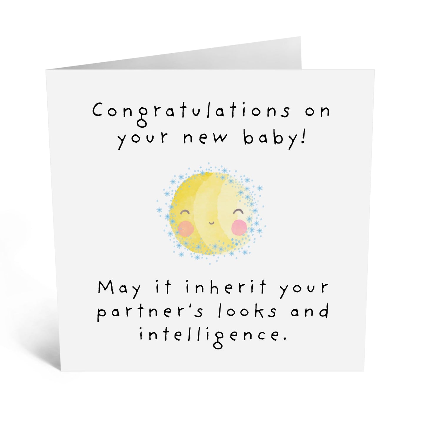 Funny Greeting Card - 'NEW BABY FUNNY' - Perfect for Celebrating the Arrival of Little Ones with Humor - Ideal for Friends Family New Parents BFFs Sister Brother - Comes With Stickers By Central 23
