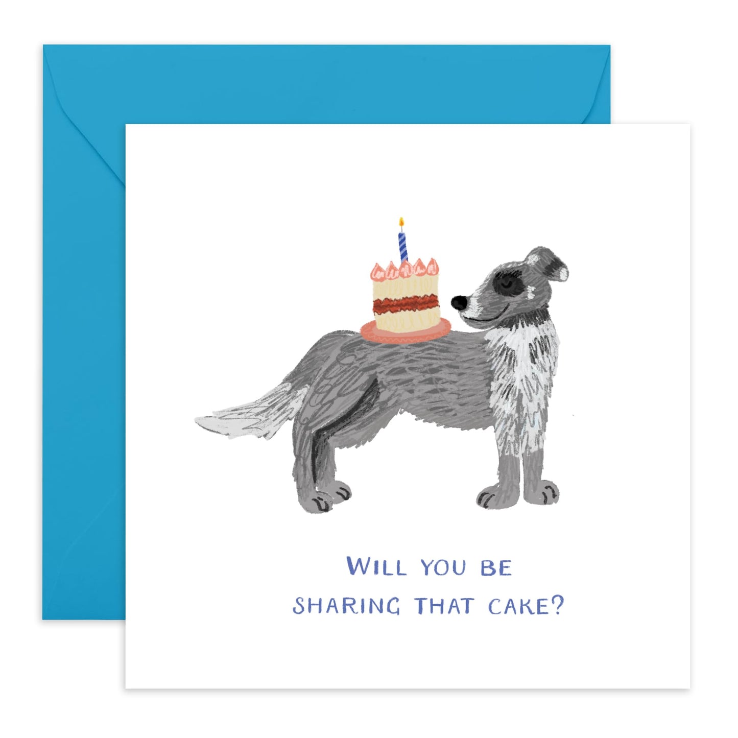 Funny Birthday Card - 'WILL YOU BE SHARING THAT CAKE?' - For Boyfriend Girlfriend Best Friend Parents - Perfect For Making Your Loved Ones Birthday Special - Comes With Fun Stickers By Central 23