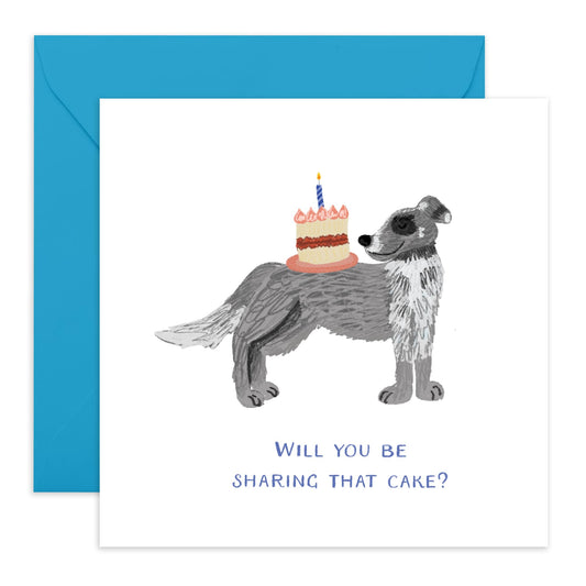 Funny Birthday Card - 'WILL YOU BE SHARING THAT CAKE?' - For Boyfriend Girlfriend Best Friend Parents - Perfect For Making Your Loved Ones Birthday Special - Comes With Fun Stickers By Central 23