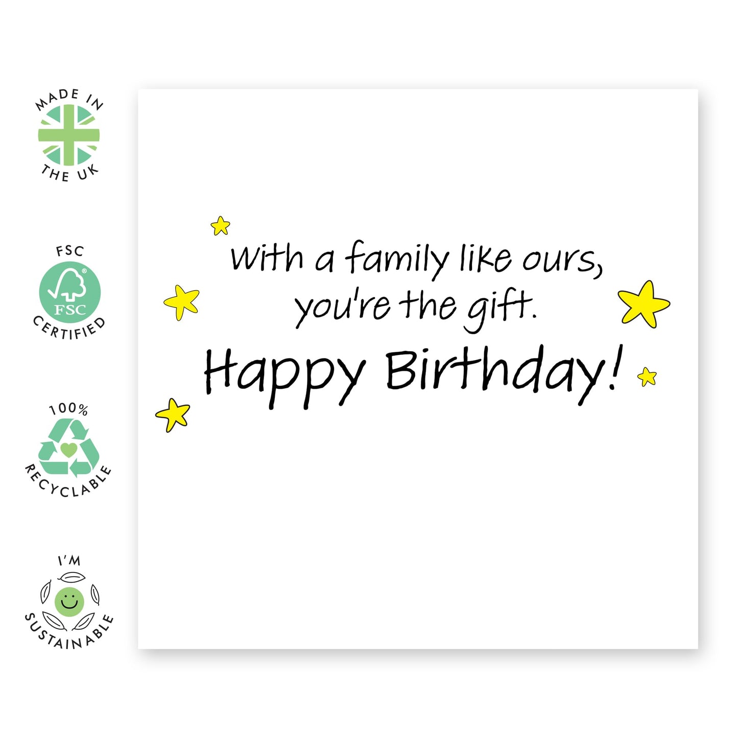 Kids Birthday Cards - You're The Gift - Baby Birthday Cards For Girls Boys Toddlers - Gifts For Son Daughter Niece Nephew - From Mum Dad - Comes With Stickers By Central 23