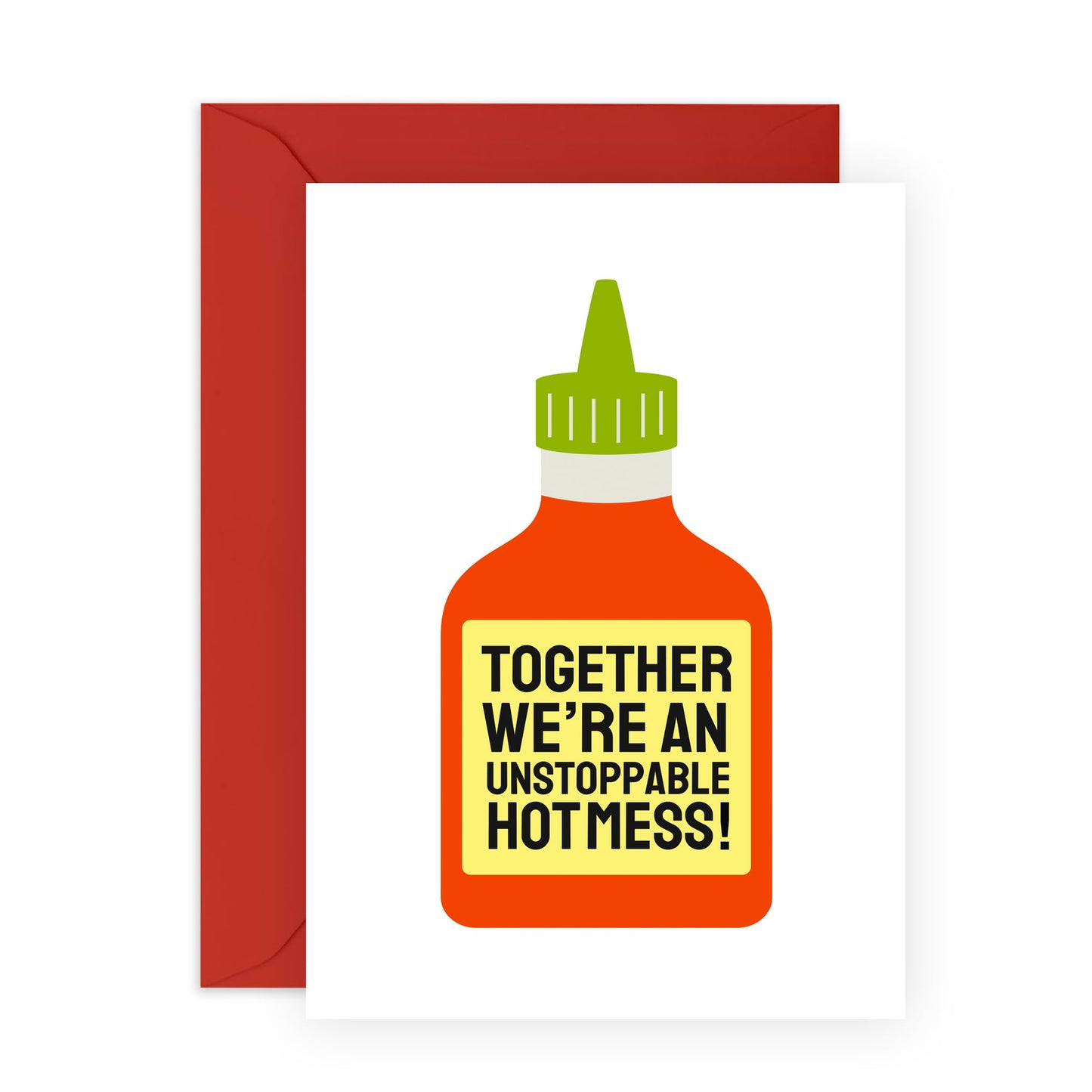 Best Friend Birthday Card - Unstoppable Hot Mess - Anniversary Card For Husband Wife Boyfriend Girlfriend - Birthday Cards For Men Women - Valentines Day Card - Comes With Stickers - By Central 23